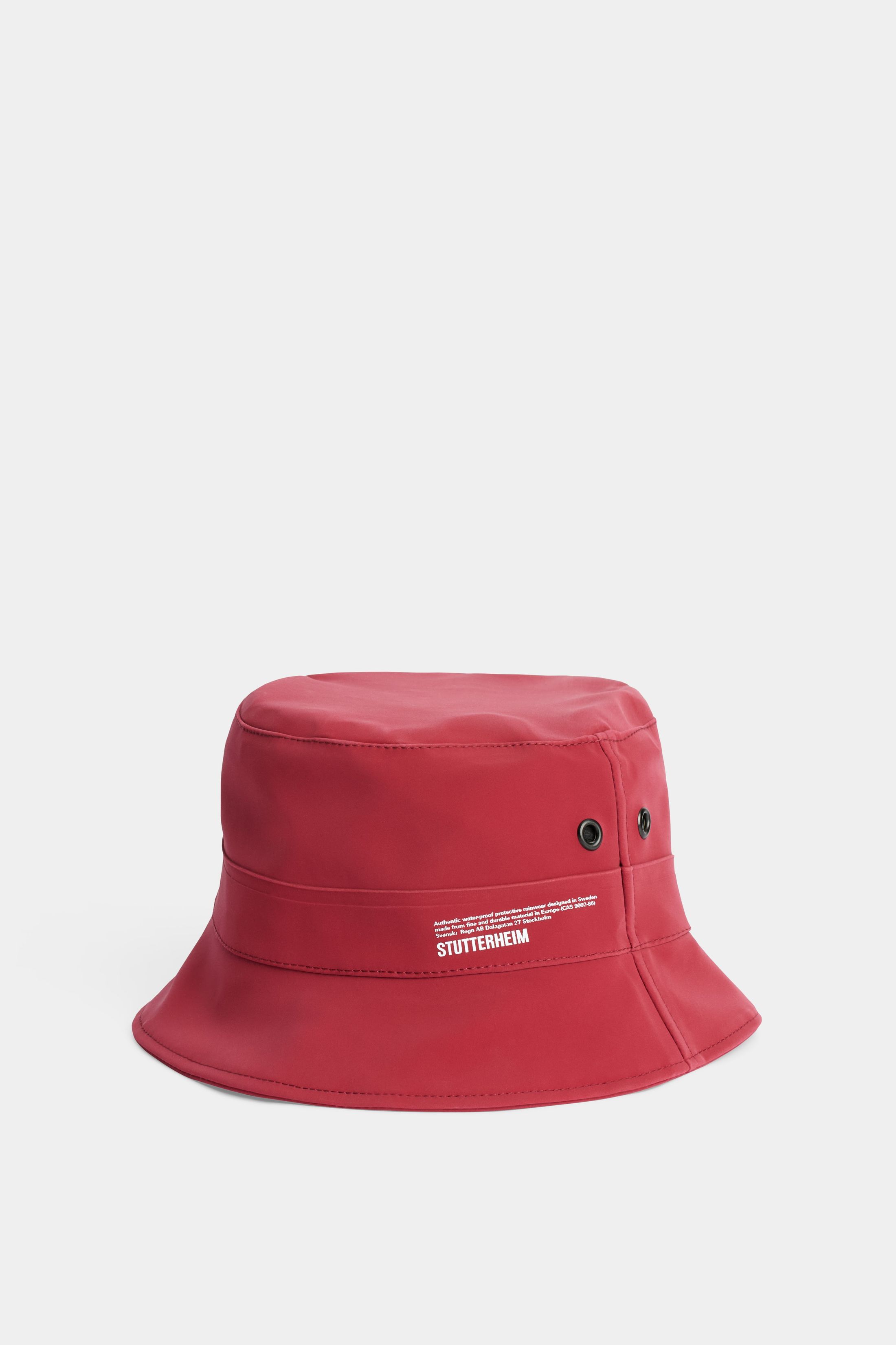 stutterheim beckholmen matte bucket hat burgundy accessories hats-and-scarves bucket-hats