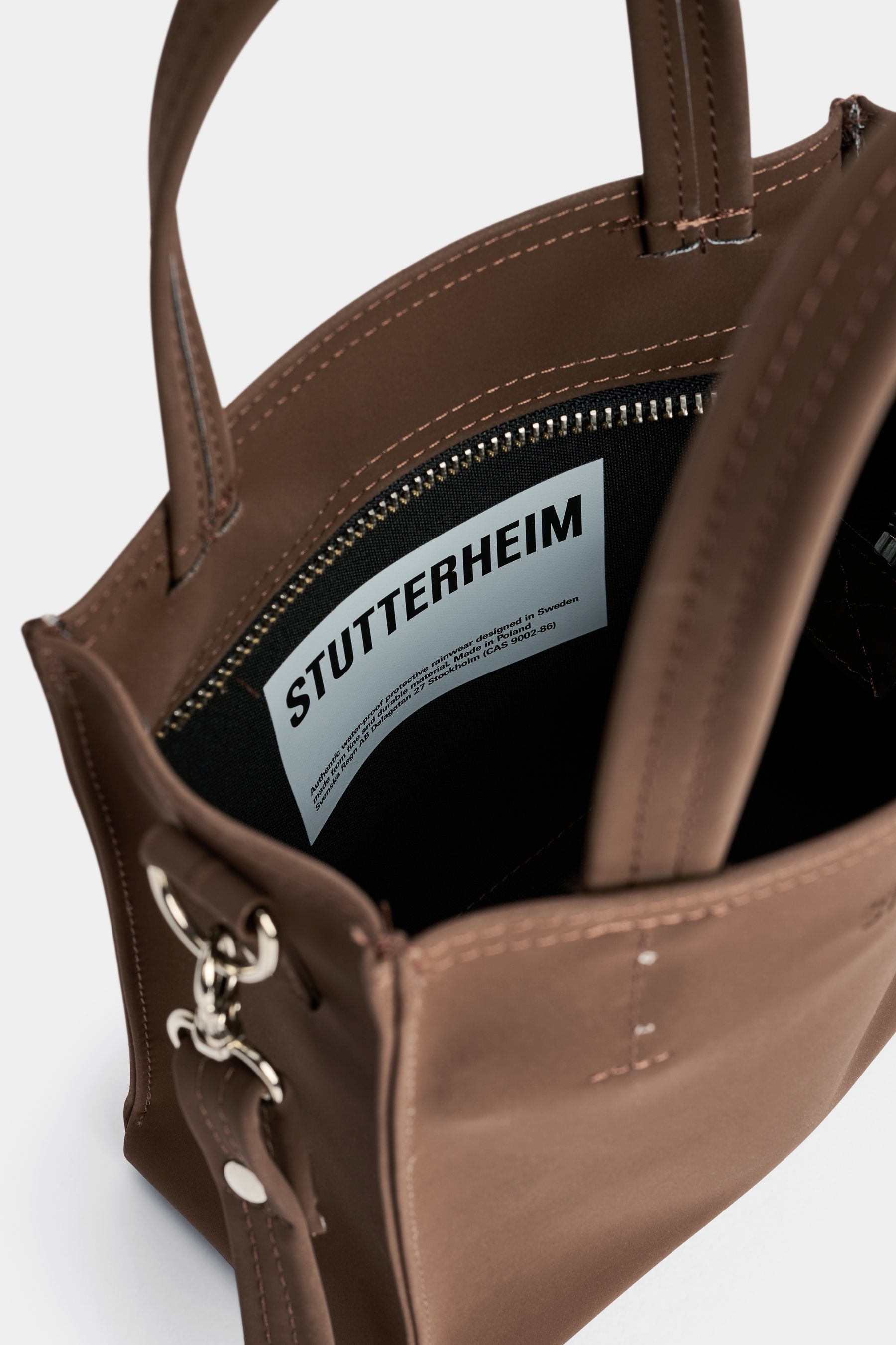 stutterheim biblio bag matte dark brown accessories bags handbags