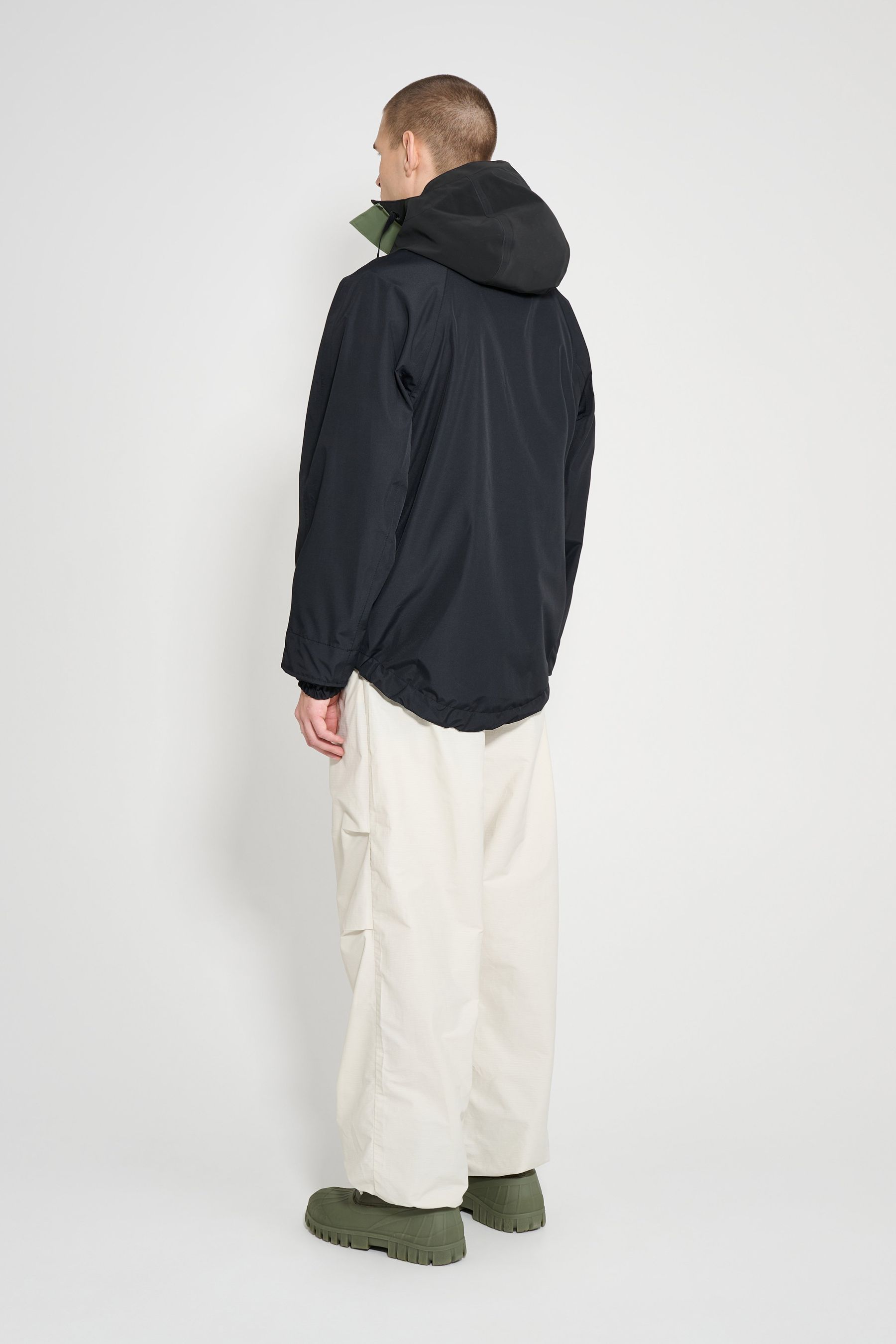 stutterheim birka hooded jacket black men jackets