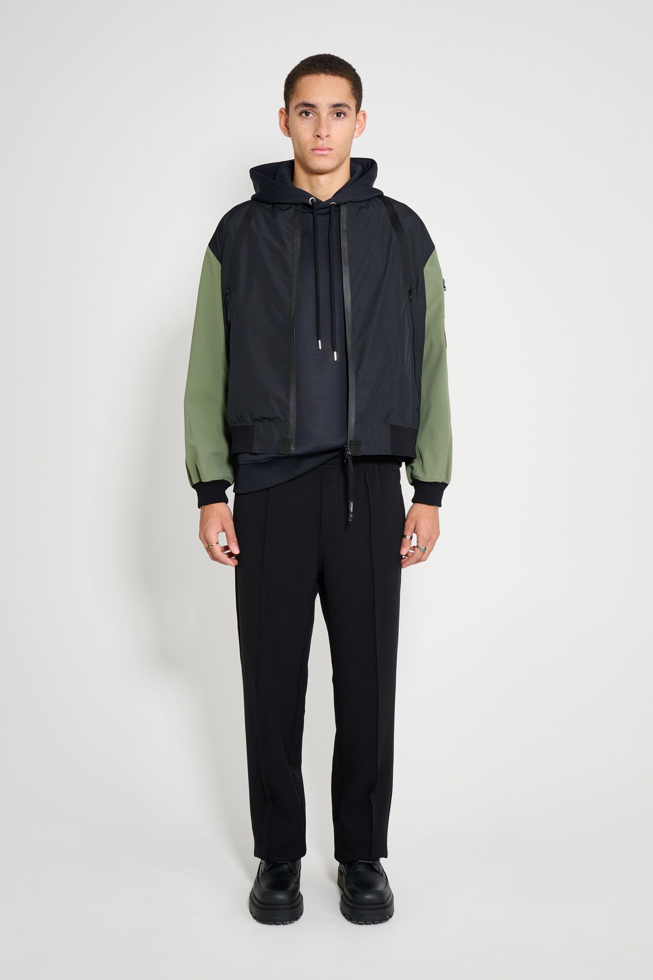 stutterheim bredsand zip bomber jacket black men jackets