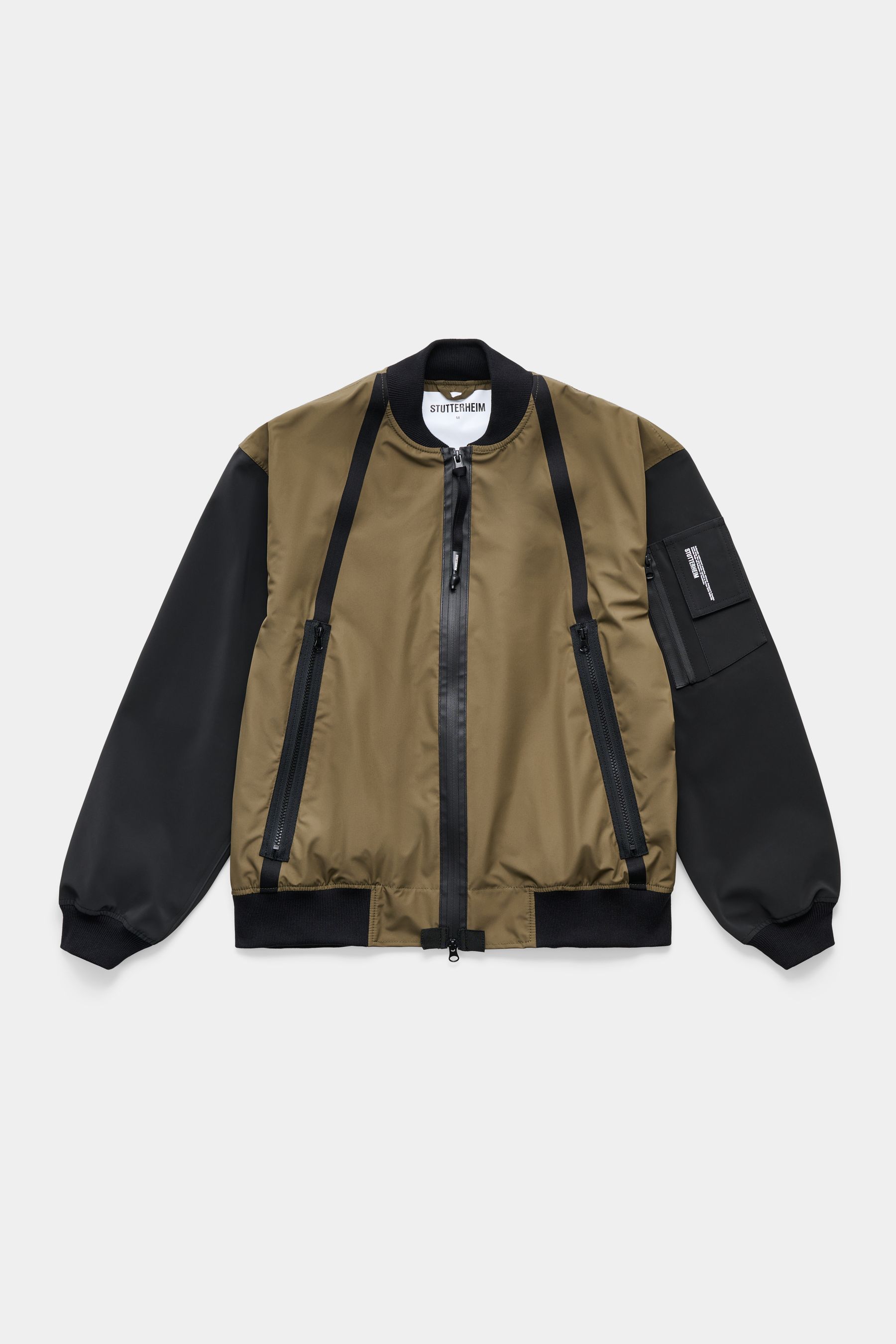 stutterheim bredsand zip bomber jacket green men jackets