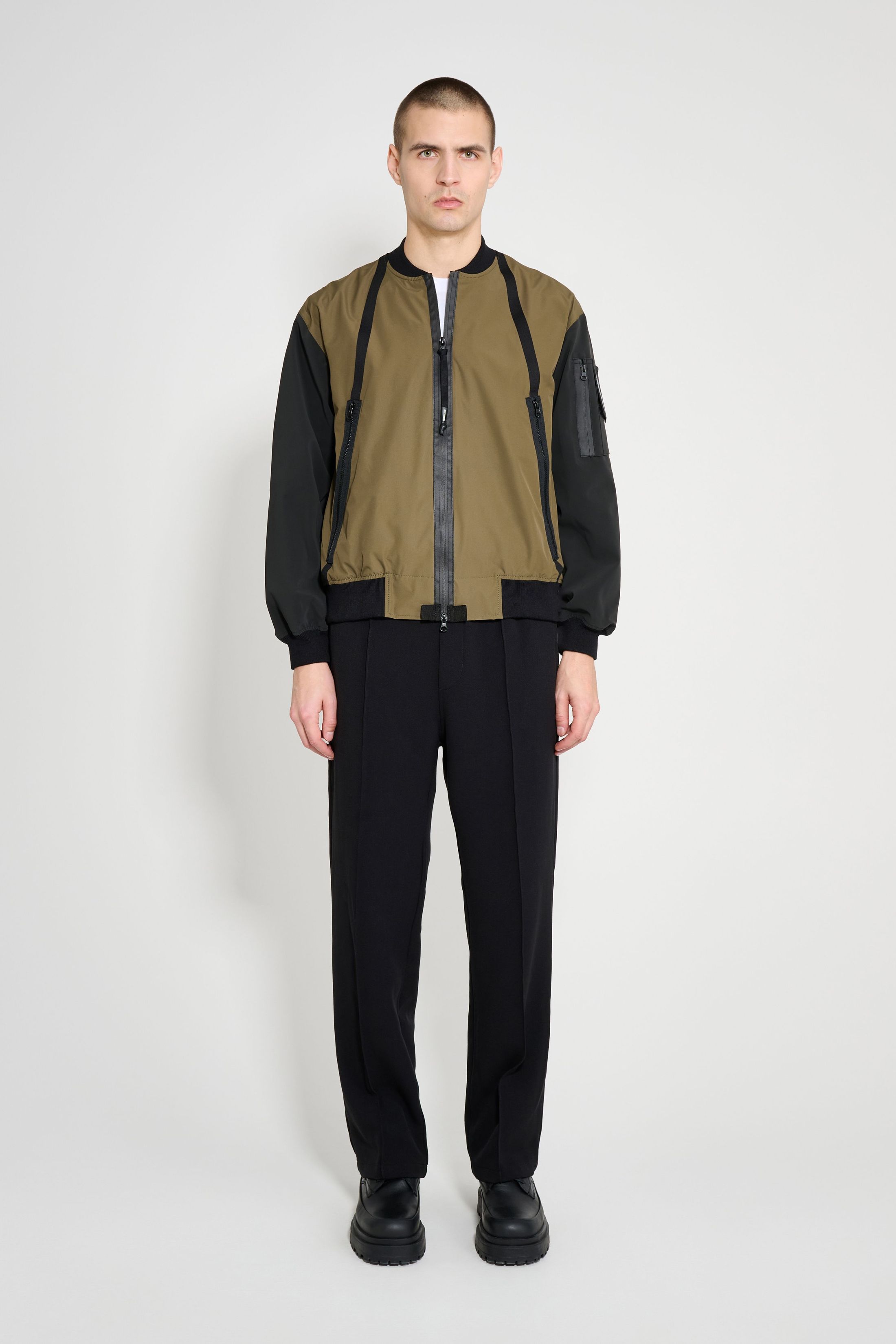stutterheim bredsand zip bomber jacket green men jackets