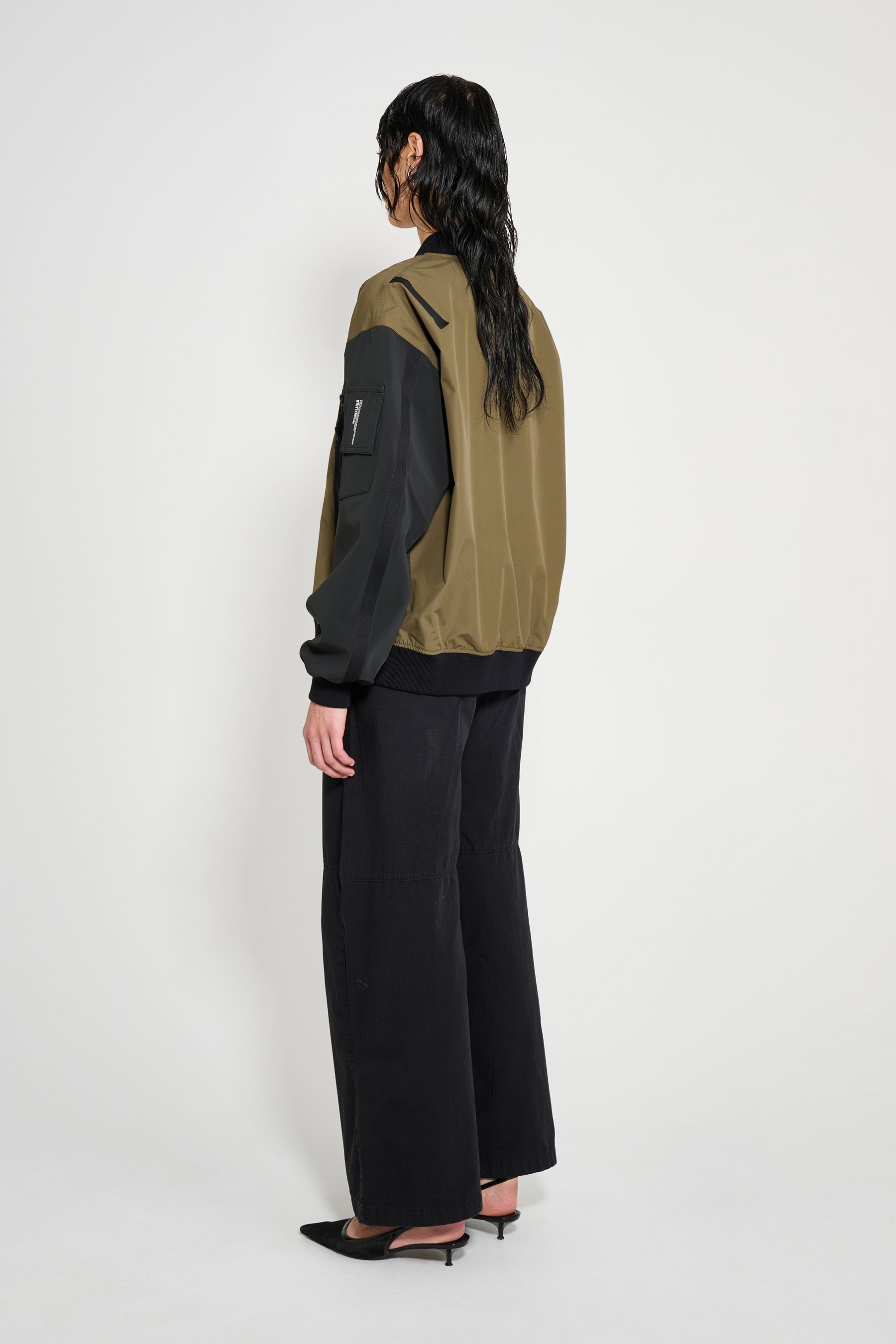 stutterheim bredsand zip bomber jacket green women jackets