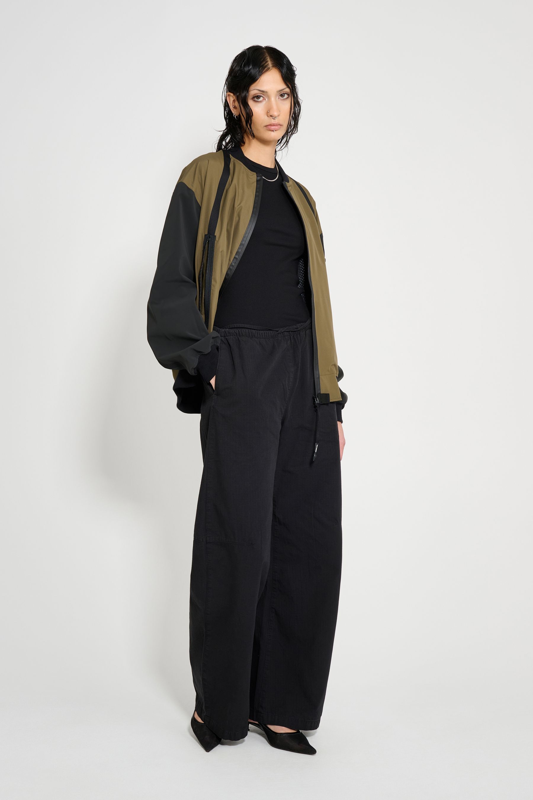 stutterheim bredsand zip bomber jacket green women jackets