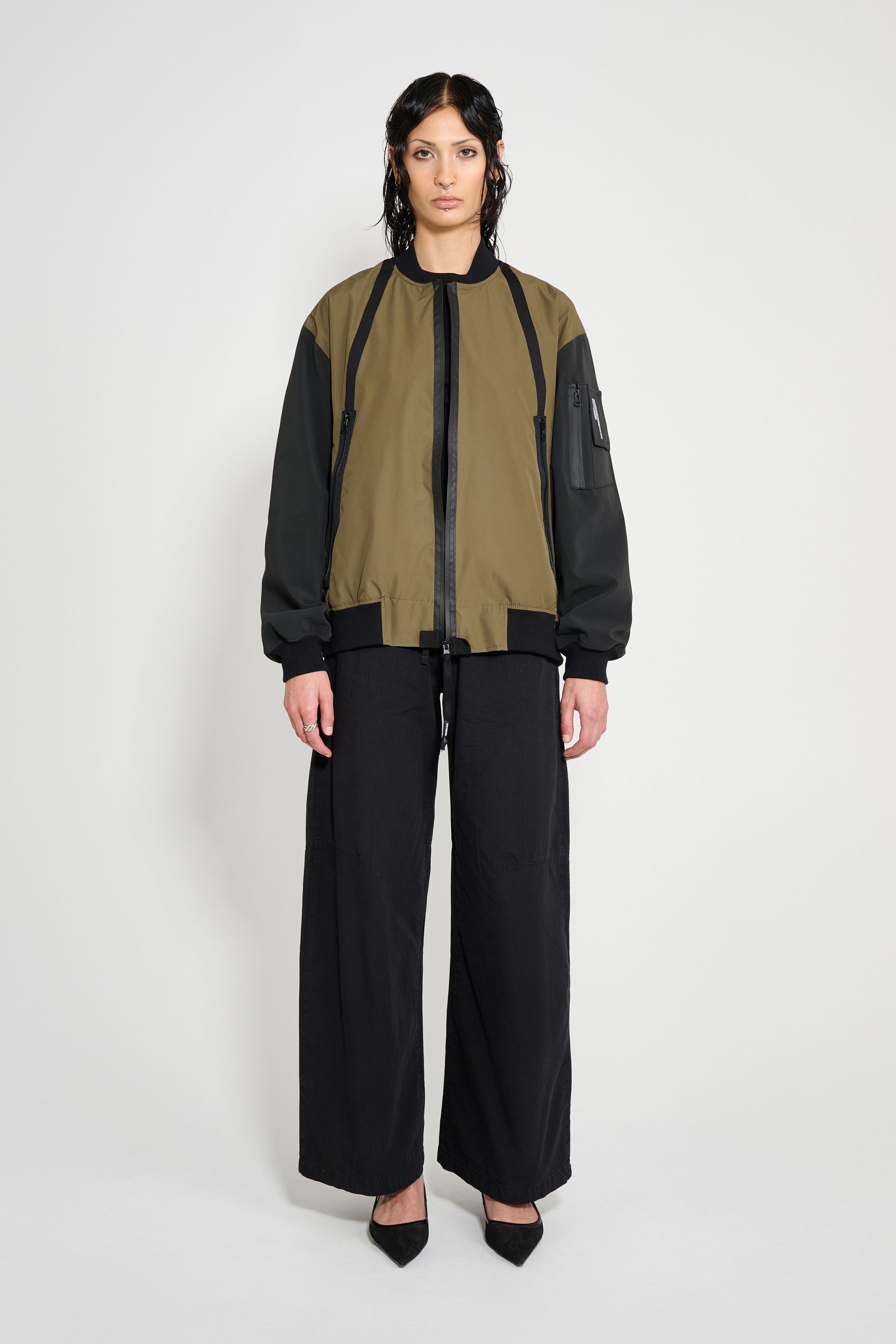 stutterheim bredsand zip bomber jacket green women jackets