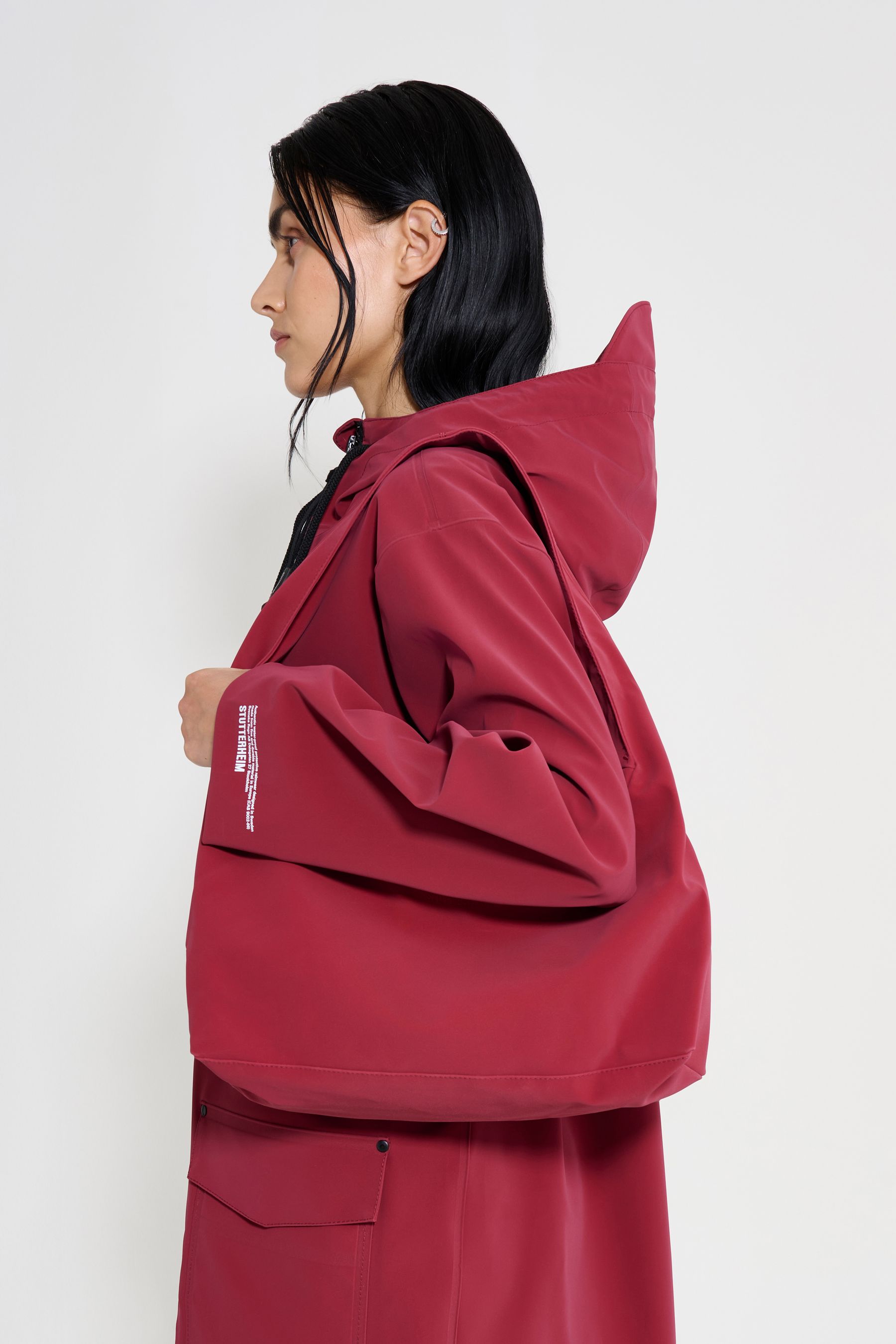stutterheim ewa bag matte burgundy accessories bags handbags