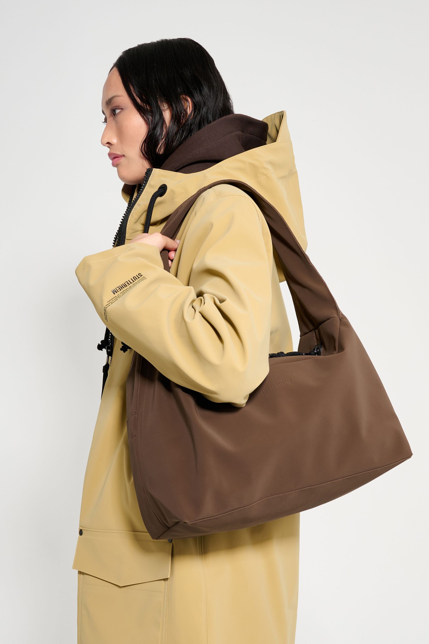 stutterheim ewa bag matte dark brown accessories bags shoulder-bags