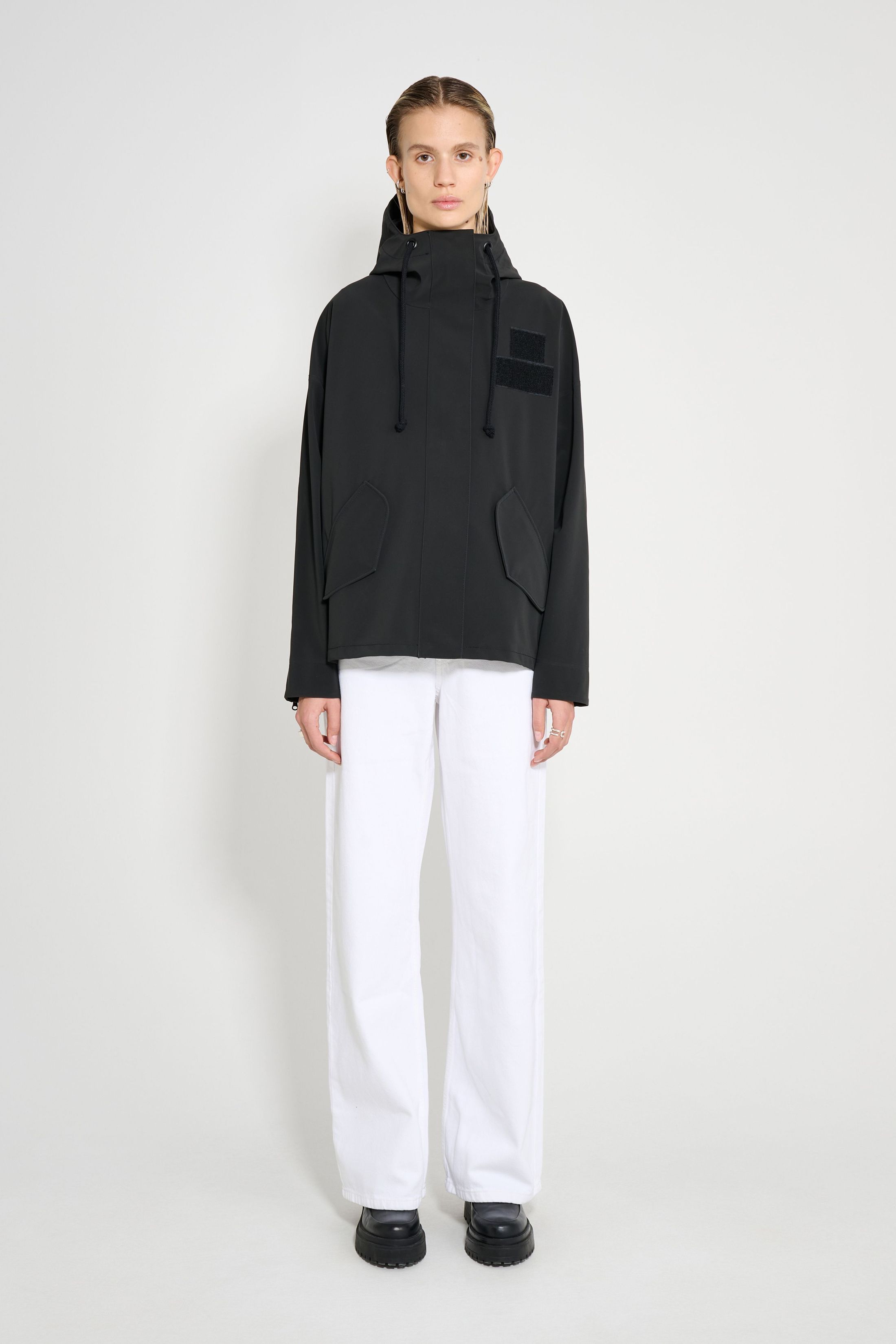 stutterheim faversham matte raincoat black women jackets raincoats
