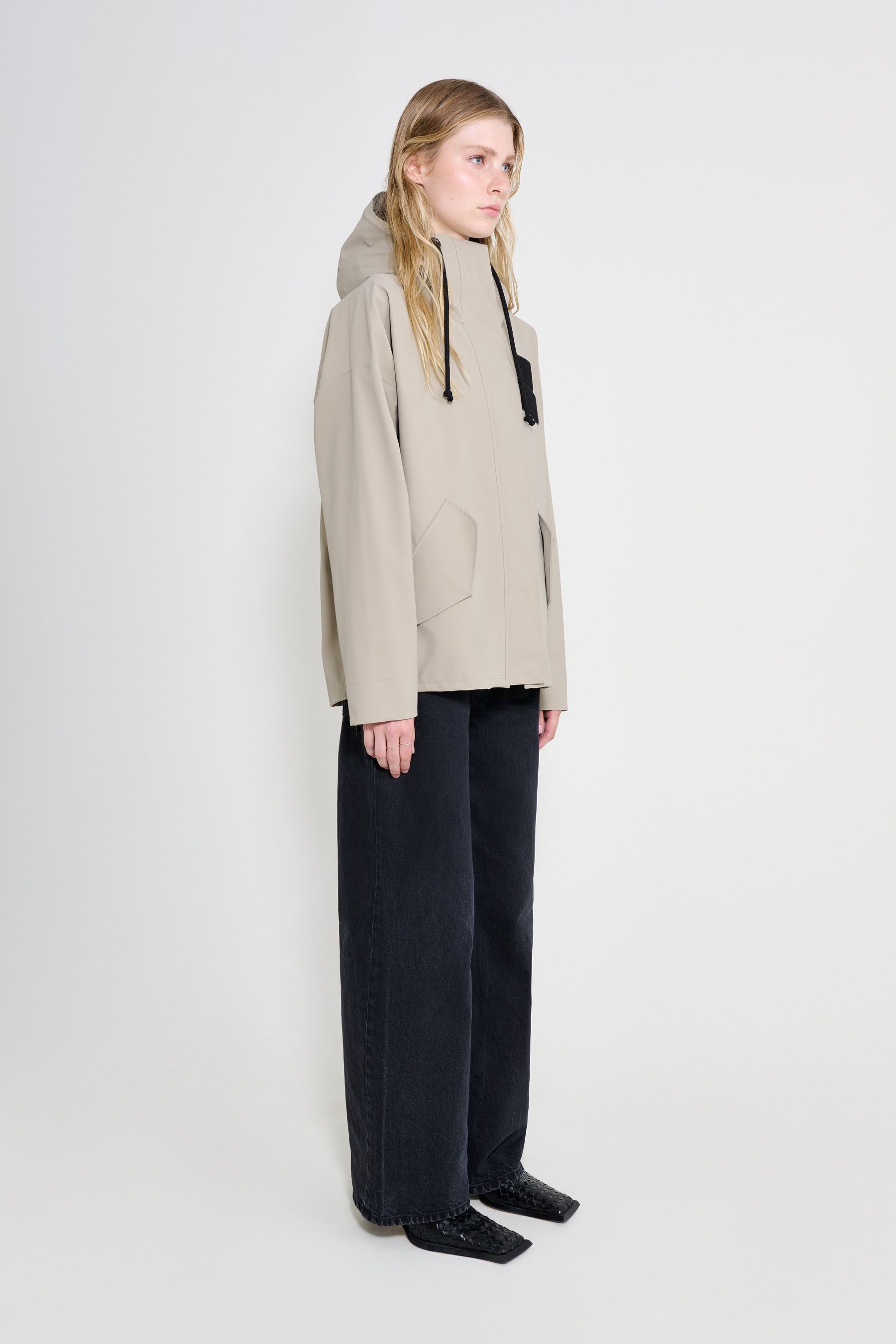 stutterheim faversham matte raincoat potato women jackets