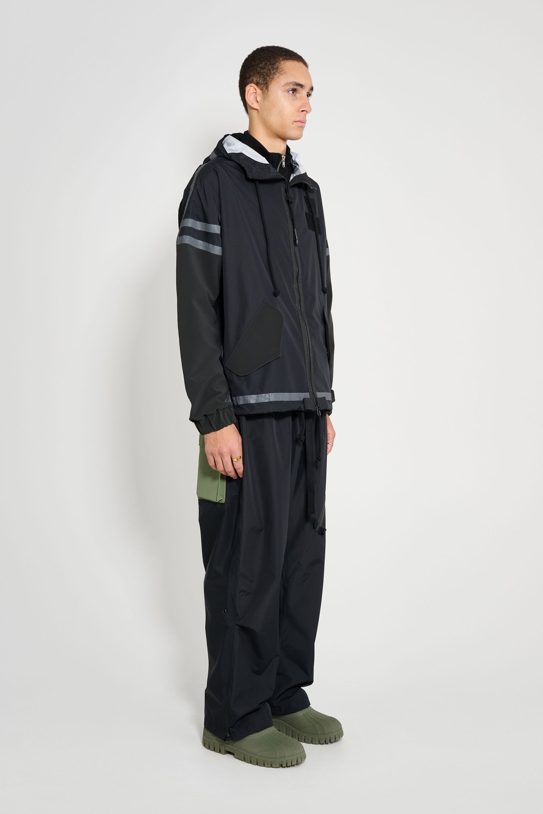 stutterheim forsa full zip jacket black men jackets