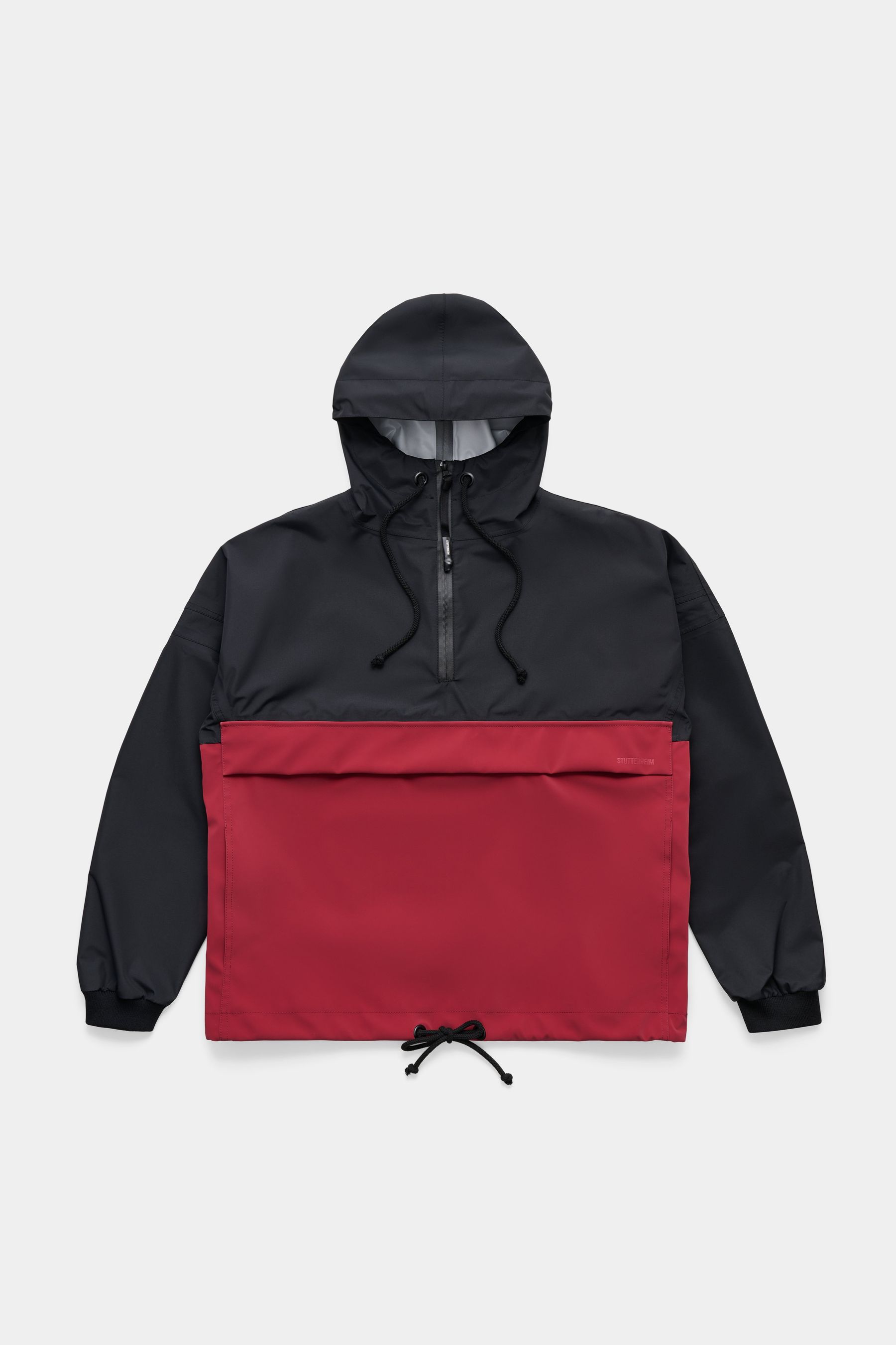 stutterheim forsa two-tone matte anorak black/burgundy men jackets