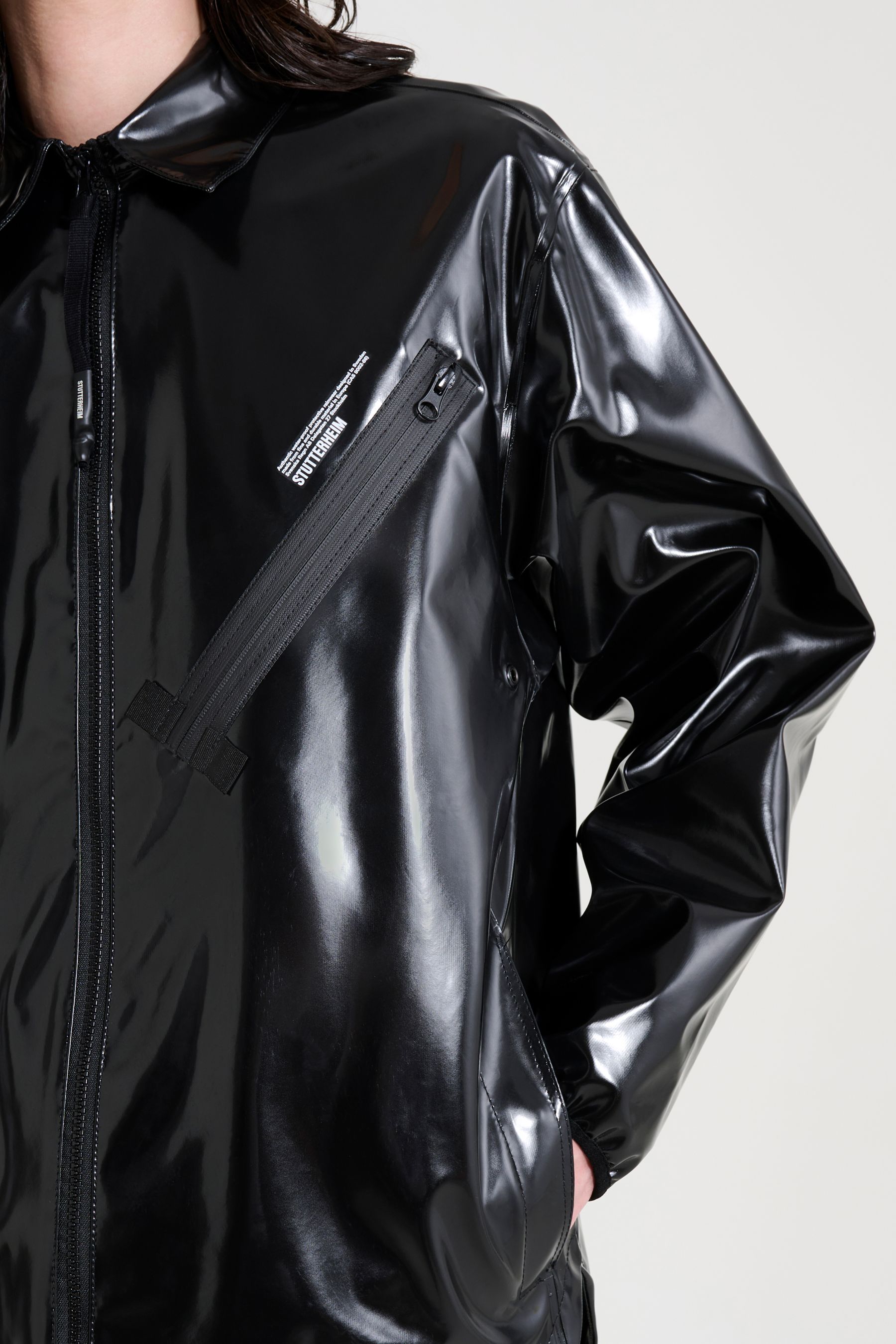 stutterheim humlan opal overshirt black men jackets overshirts