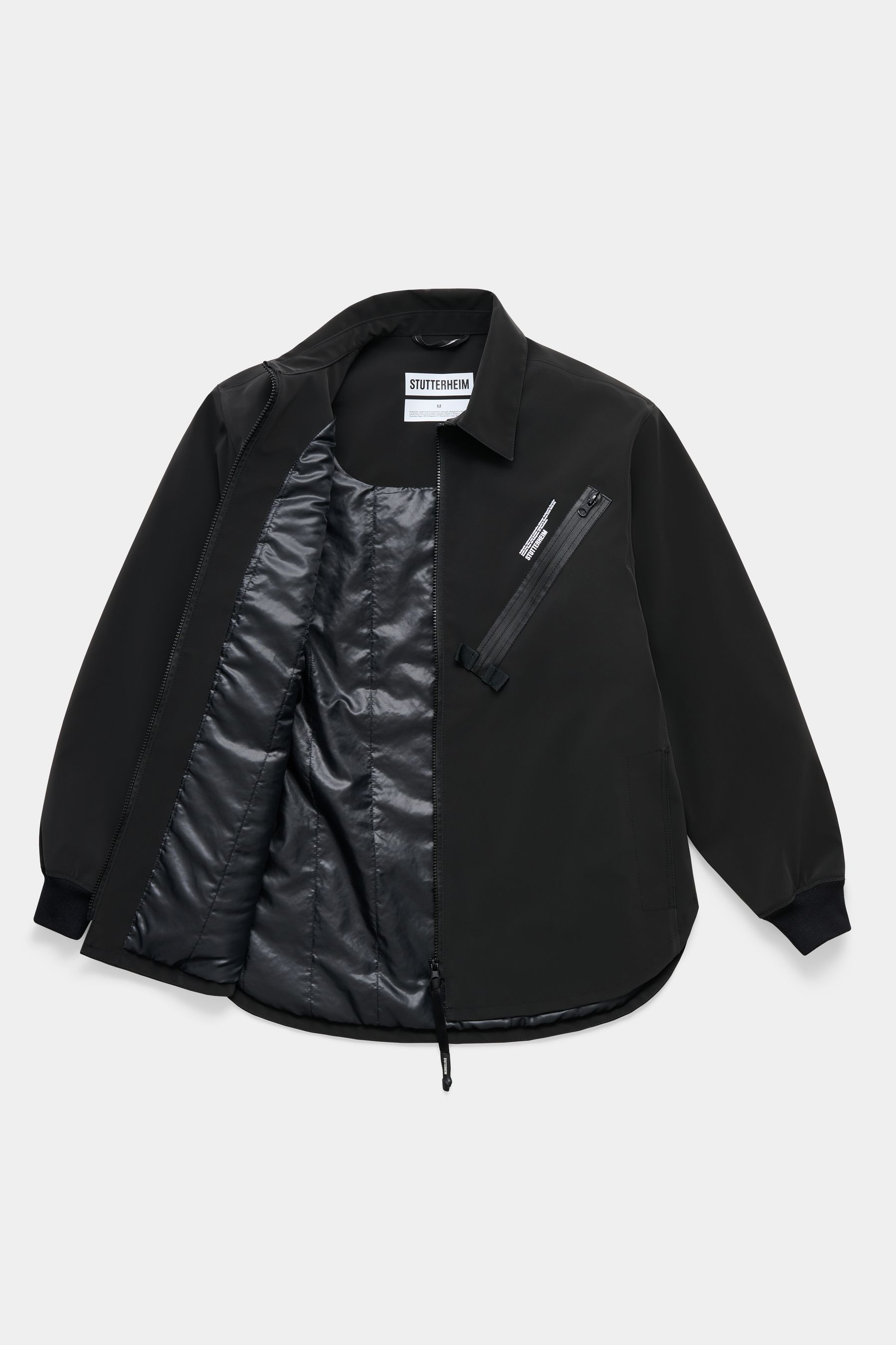 stutterheim hummlan winter matte black men jackets overshirts