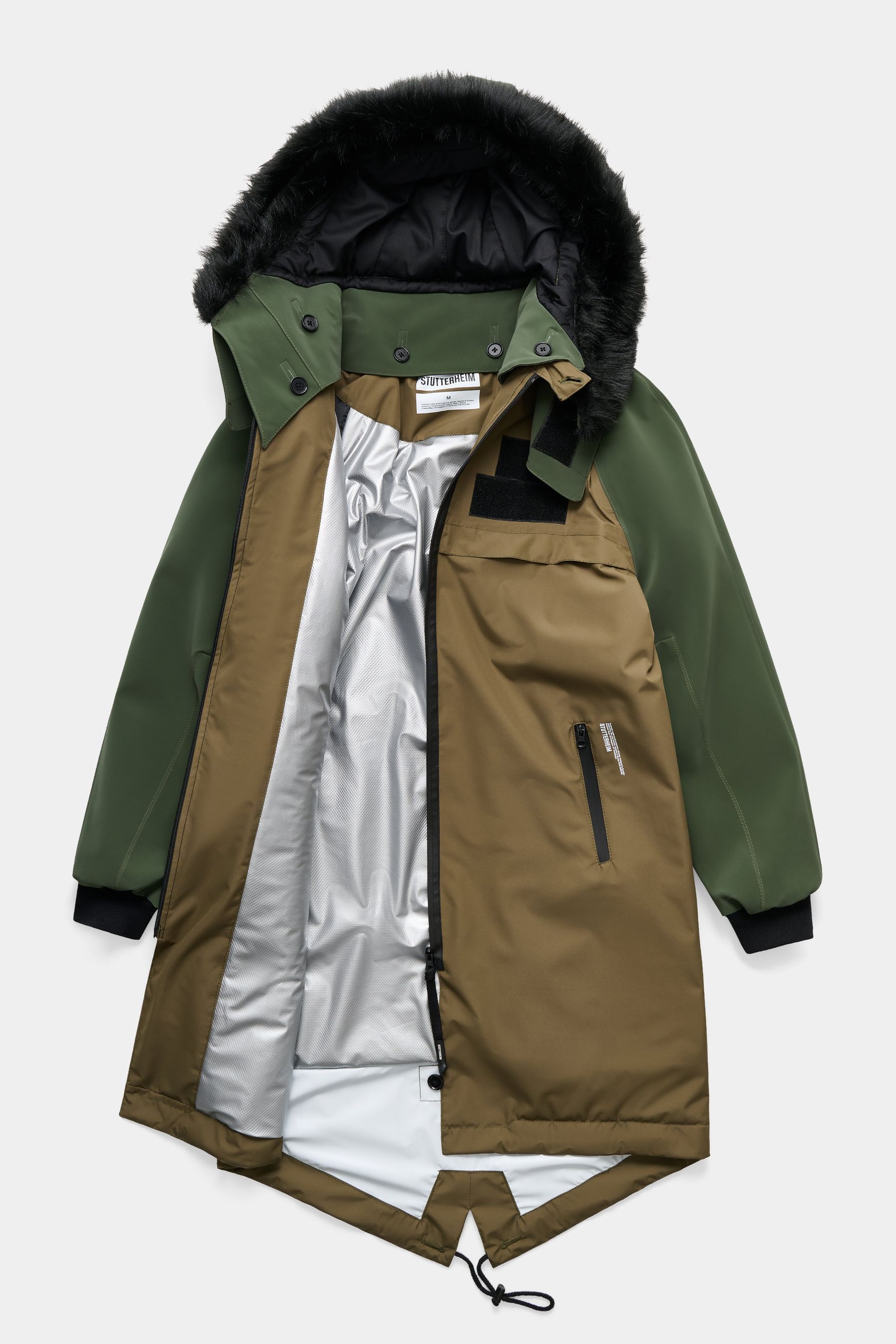 stutterheim kalix parka lw matte green men jackets parkas