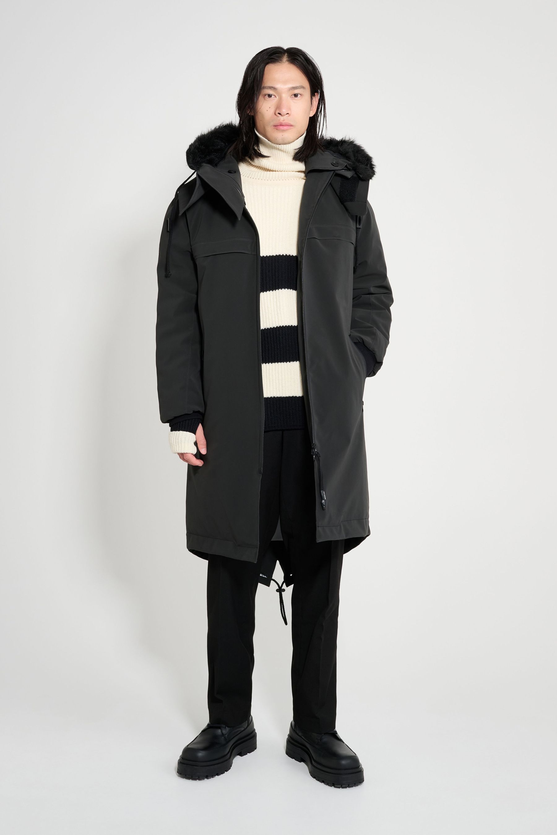 stutterheim kalix matte parka black men jackets parkas