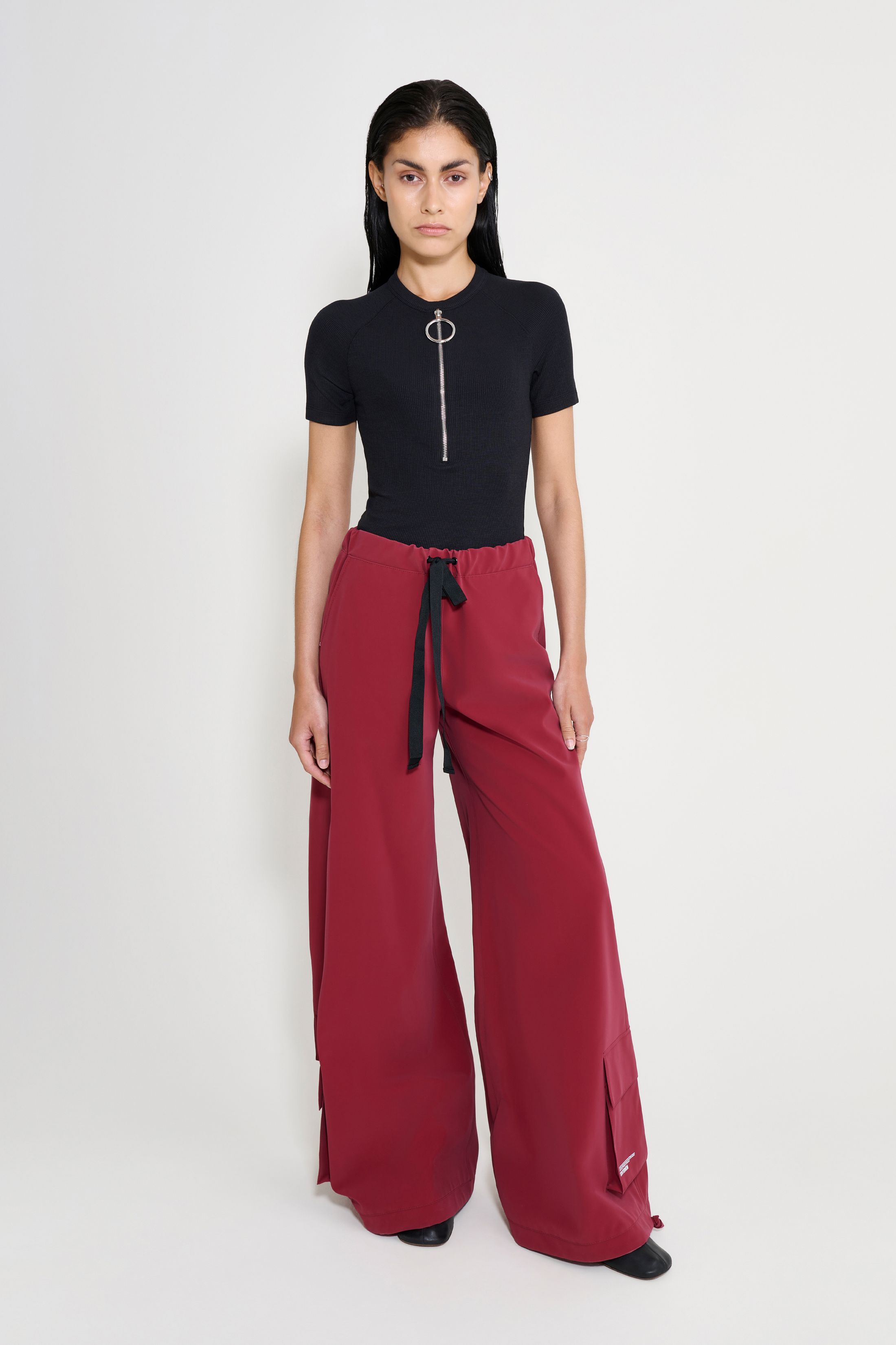 stutterheim karla pocket trousers burgundy women bottoms