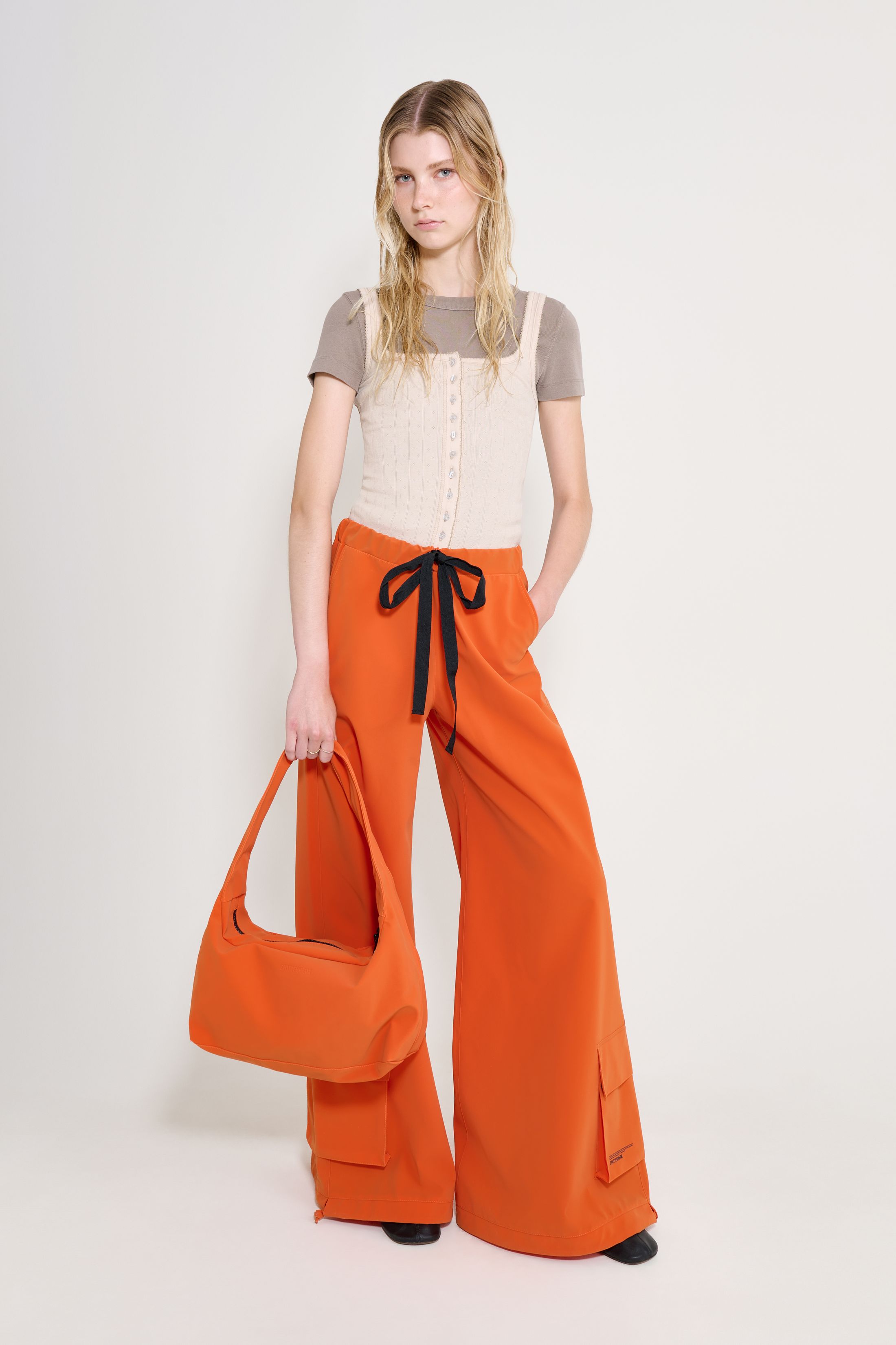 stutterheim karla pocket trousers pumpkin women bottoms