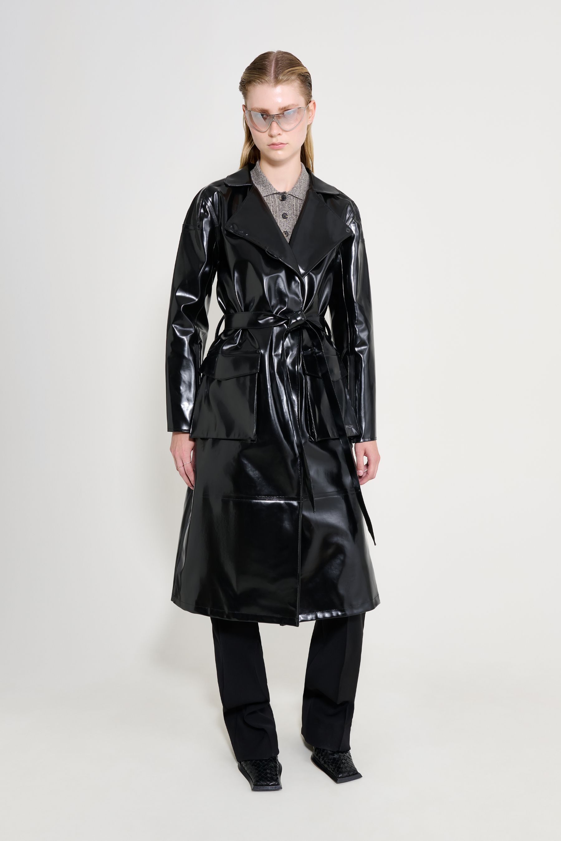 stutterheim kista opal trench coat black women jackets trench-coats