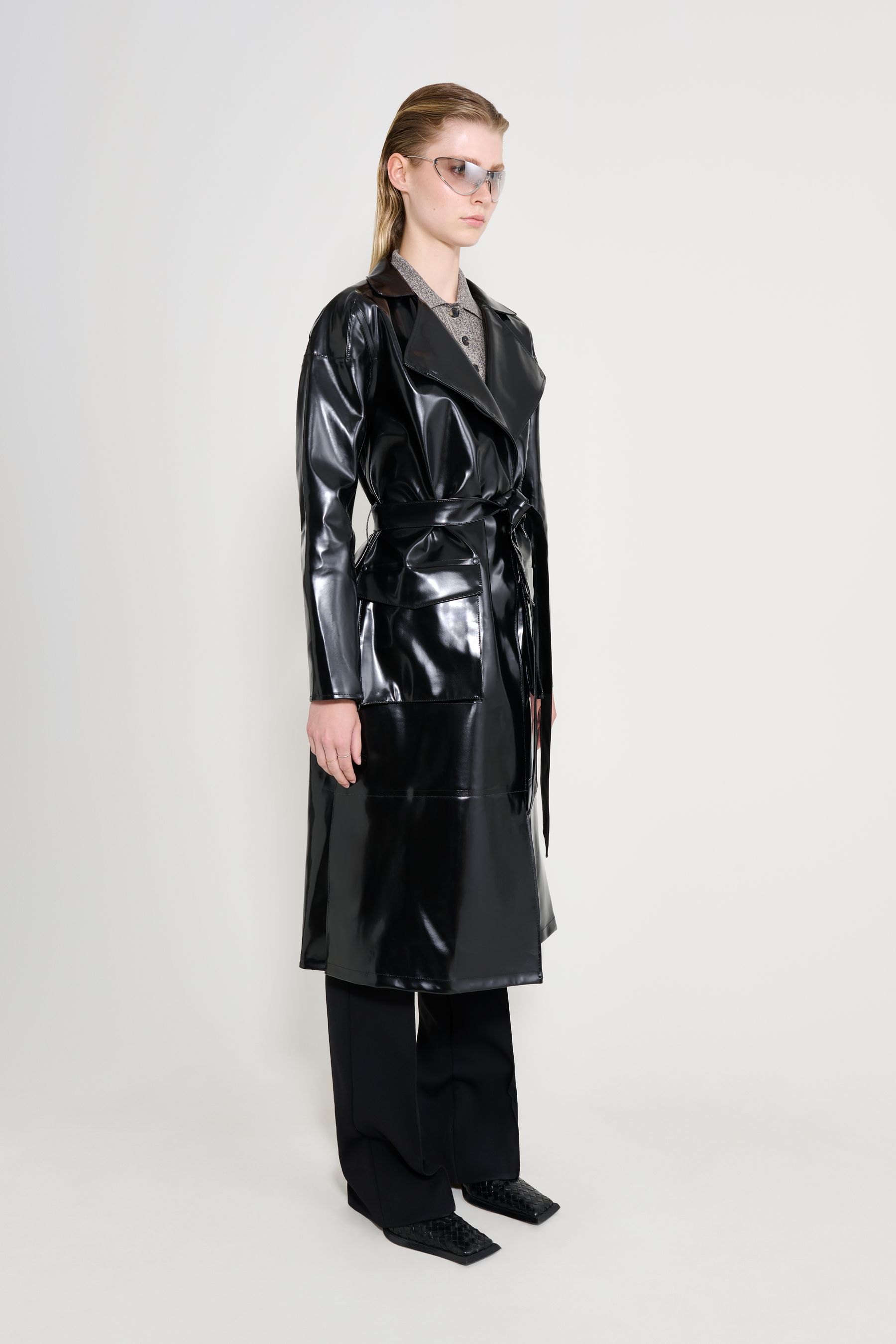 stutterheim kista opal trench coat black women jackets trench-coats