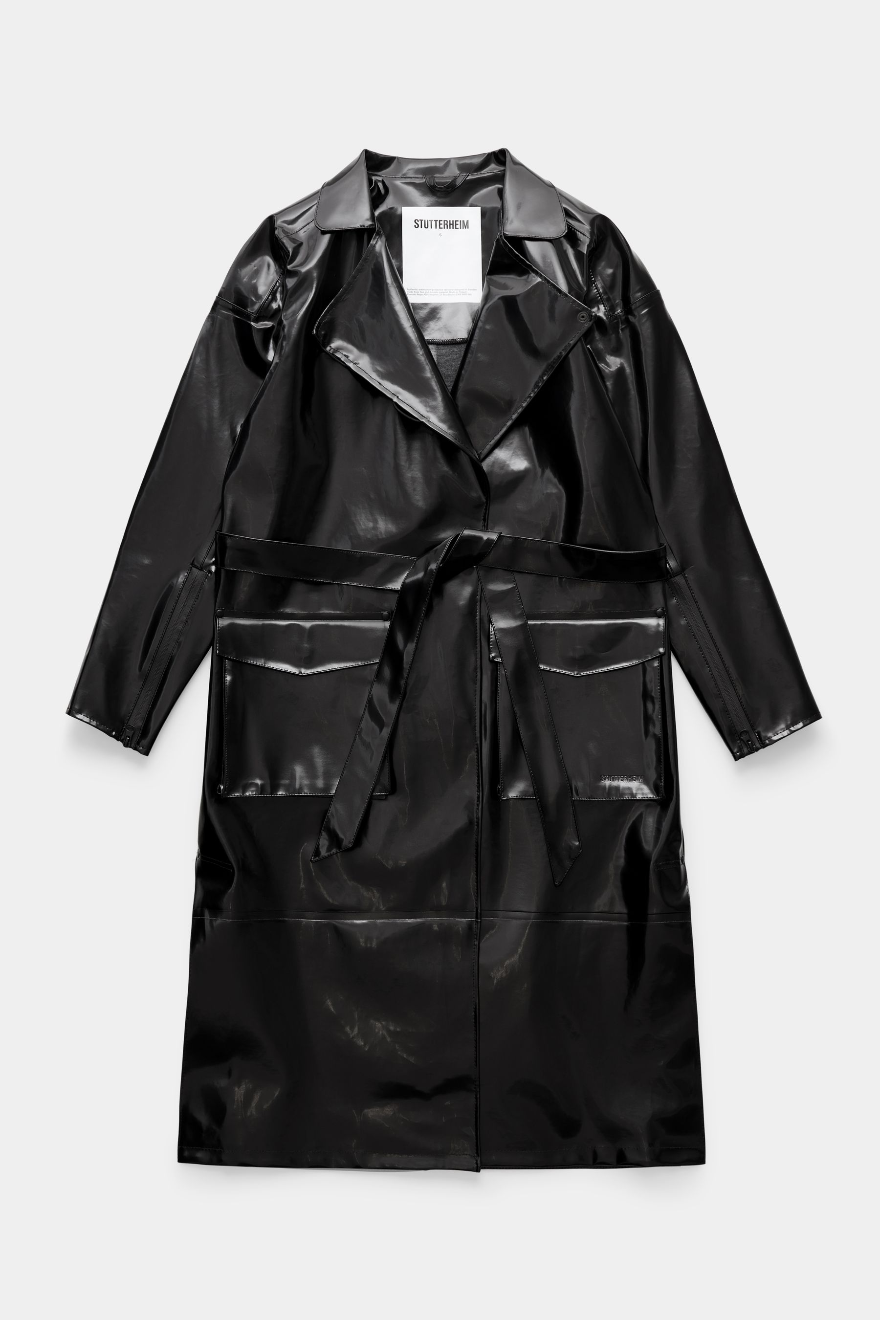 stutterheim kista opal trench coat black women jackets trench-coats