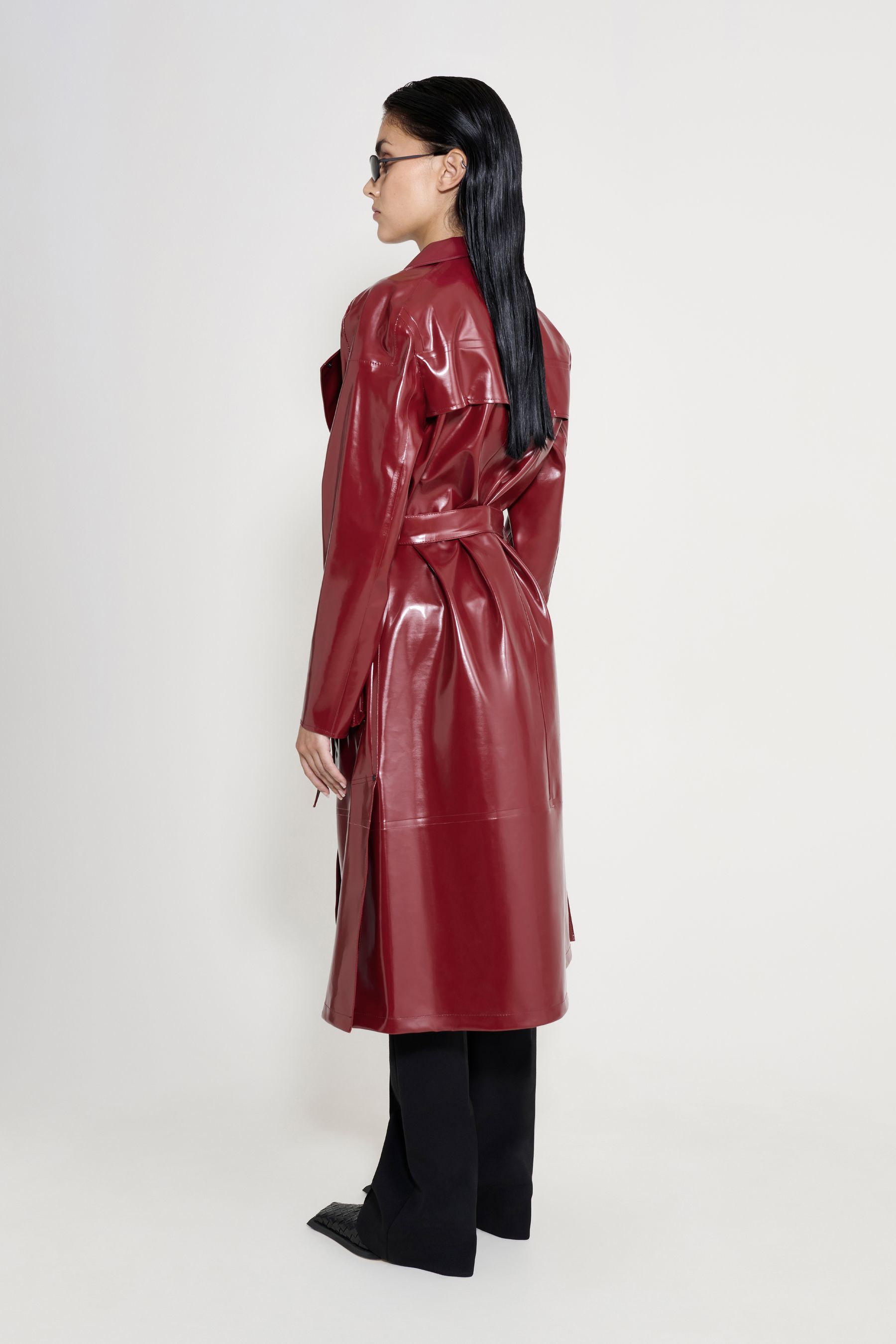 stutterheim kista opal trench coat burgundy women jackets trench-coats