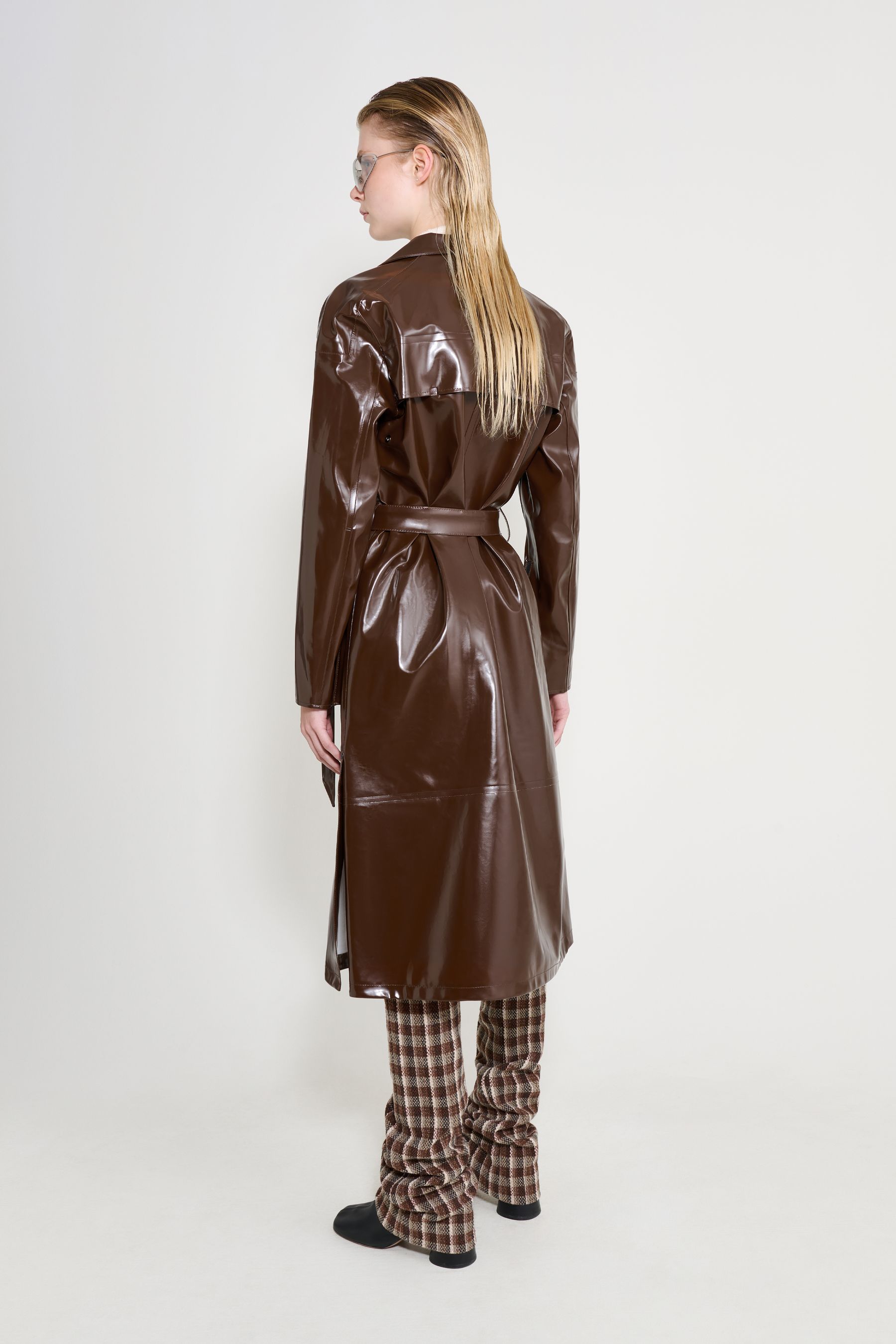 stutterheim kista opal trench coat dark brown women jackets trench-coats