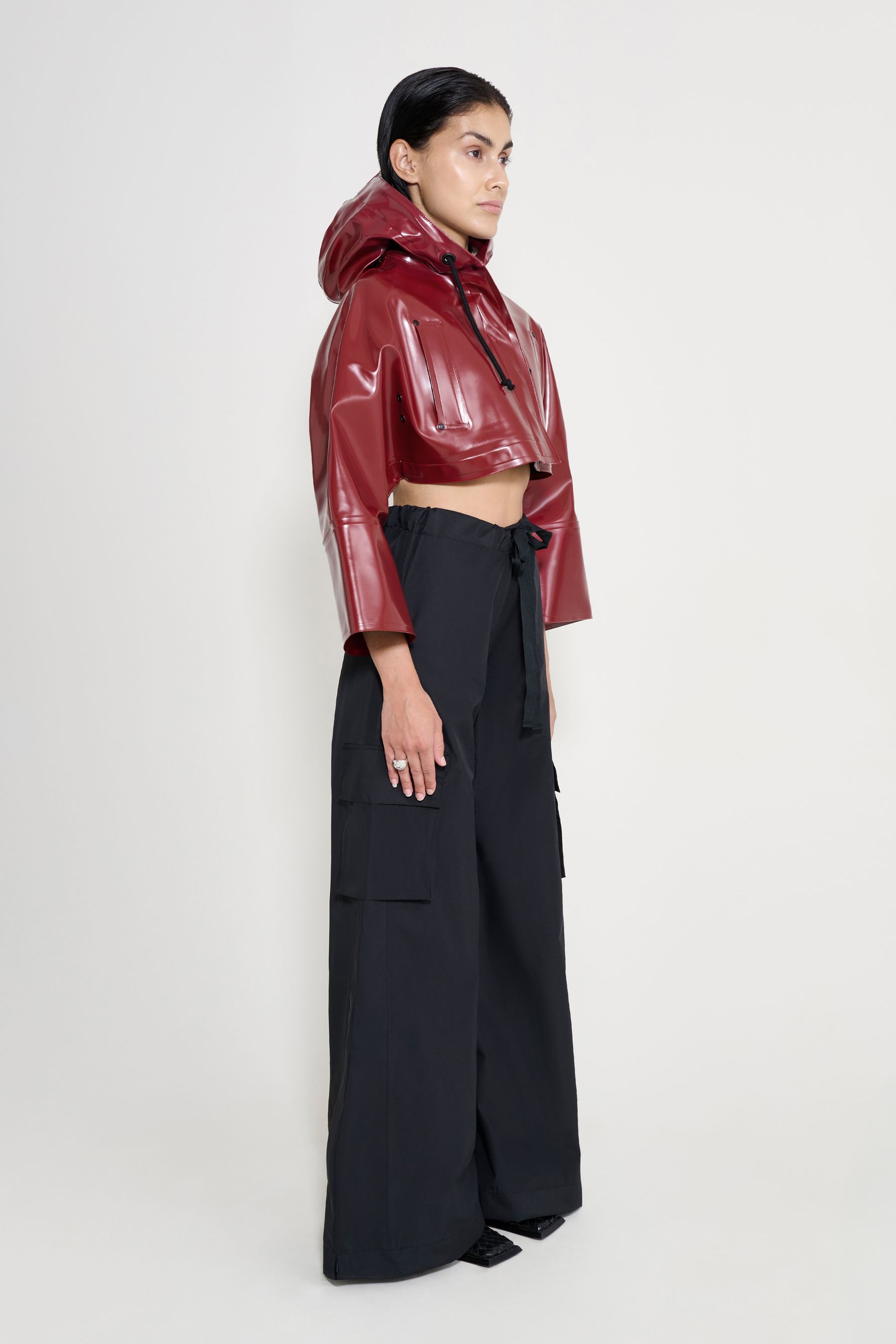 stutterheim lilla tre opal burgundy women jackets raincoats