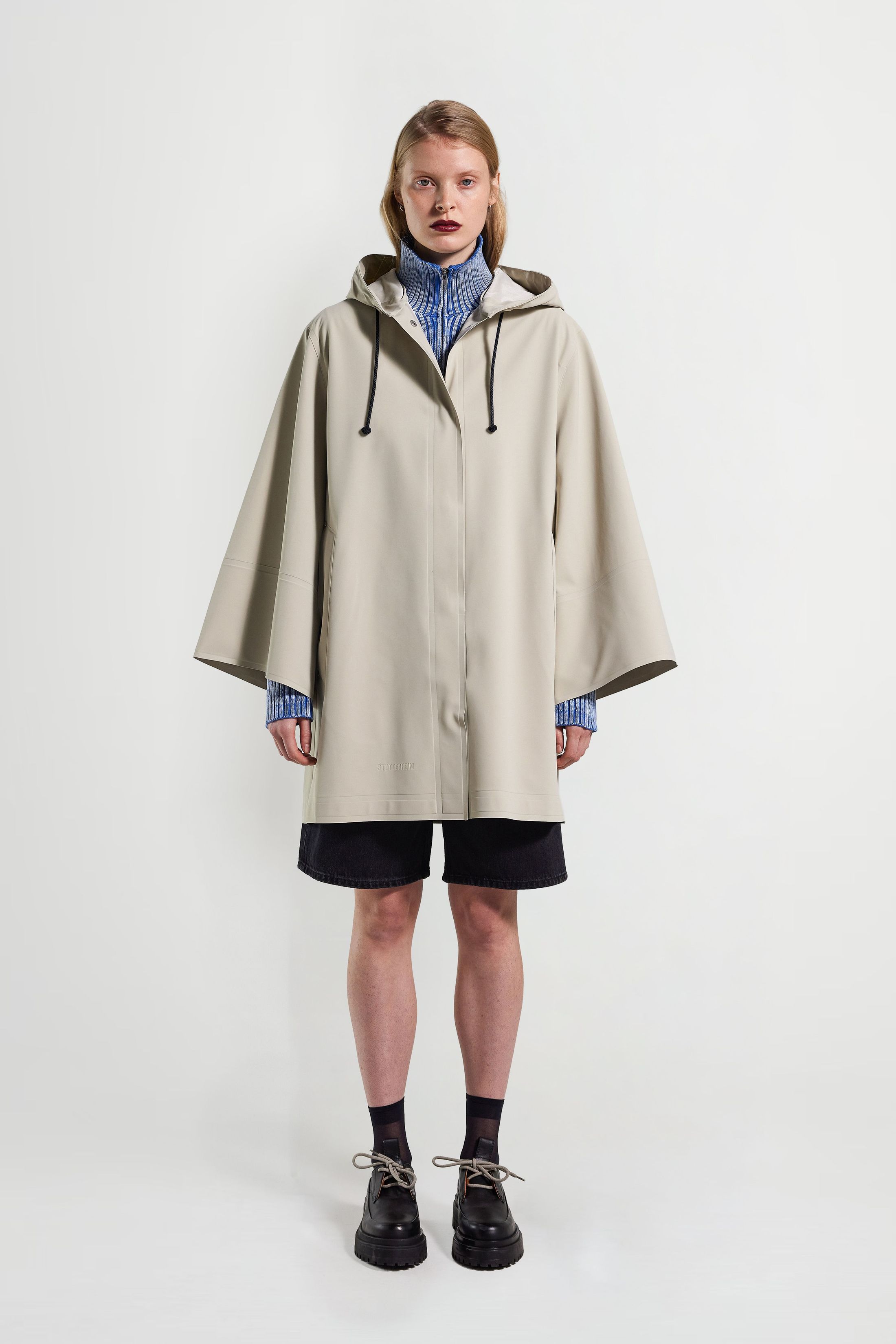stutterheim lubban rain jacket pelican women jackets