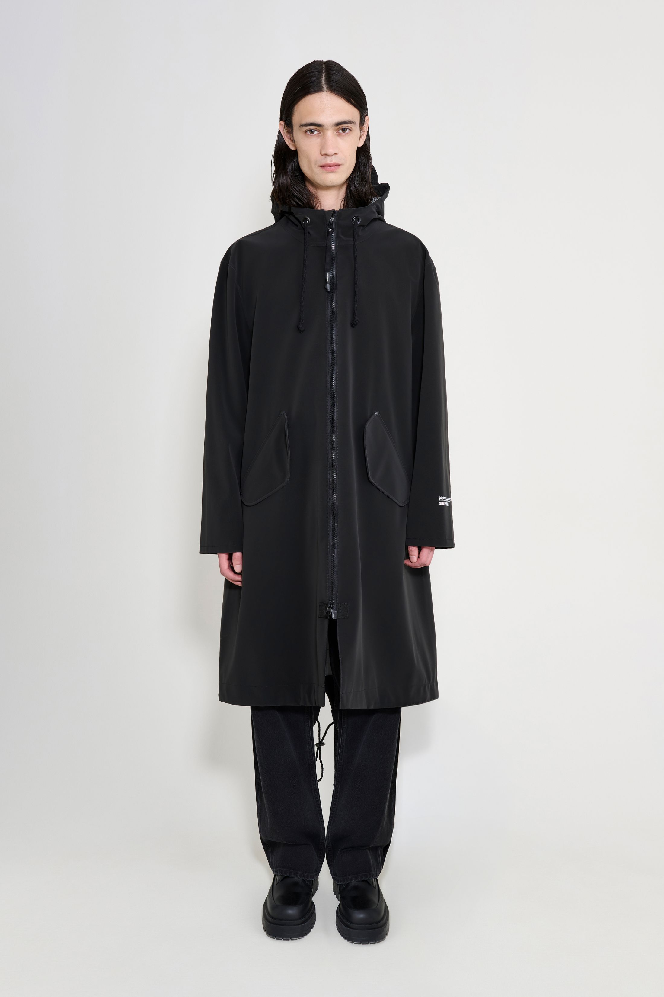 stutterheim martins parka black men jackets raincoats