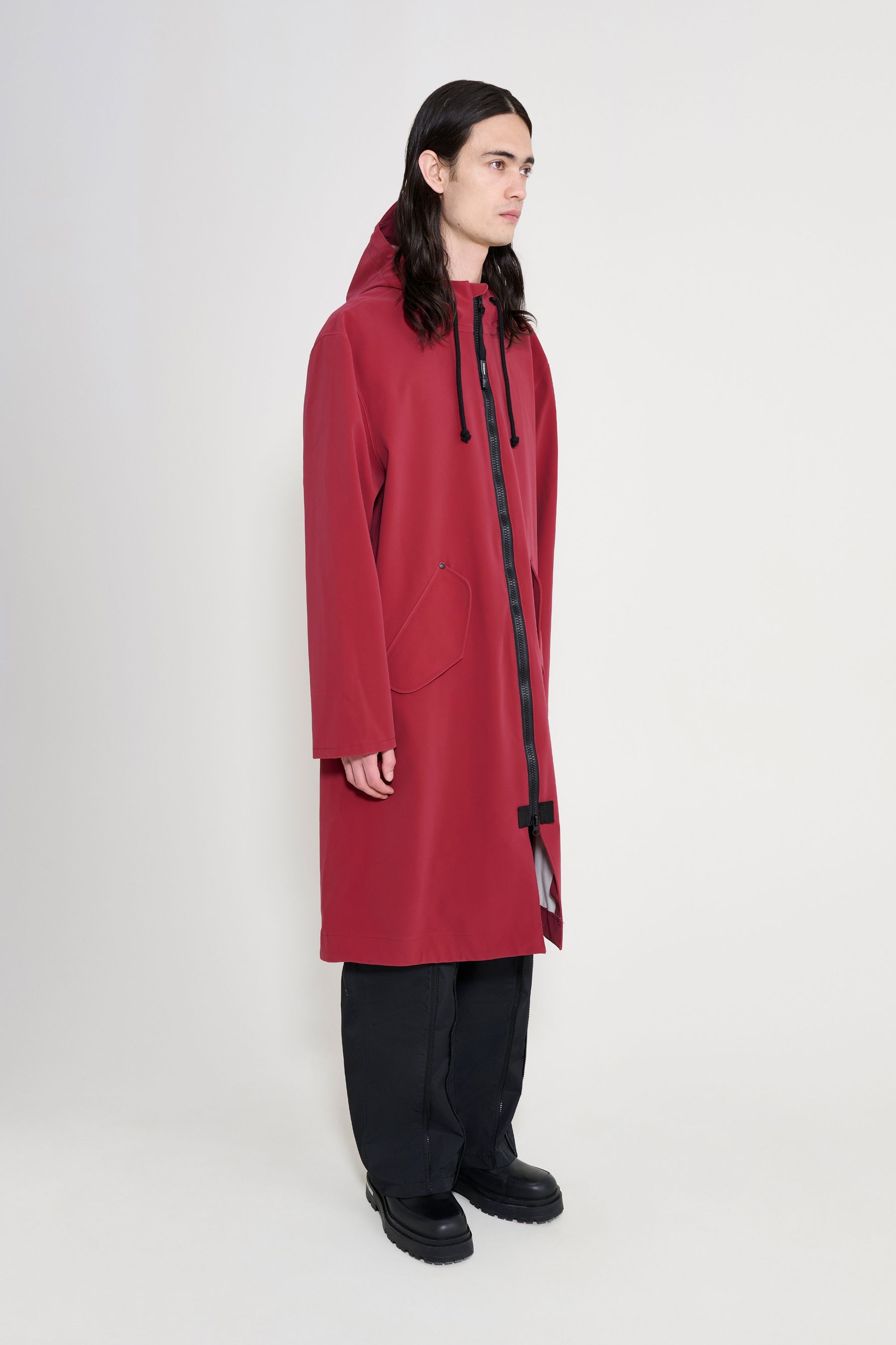stutterheim martins parka burgundy men jackets parkas