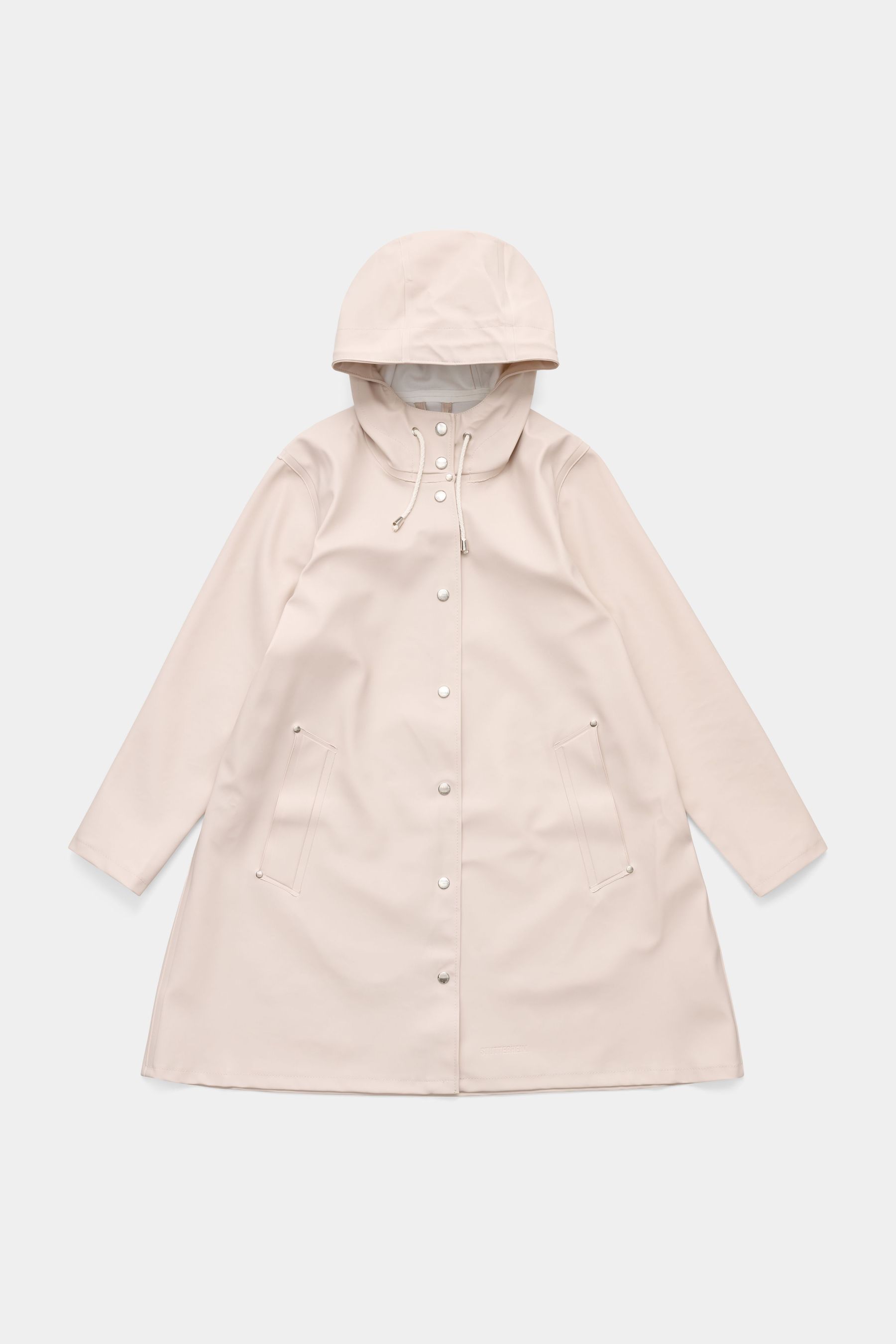 stutterheim mosebacke original a-line raincoat light sand women jackets raincoats