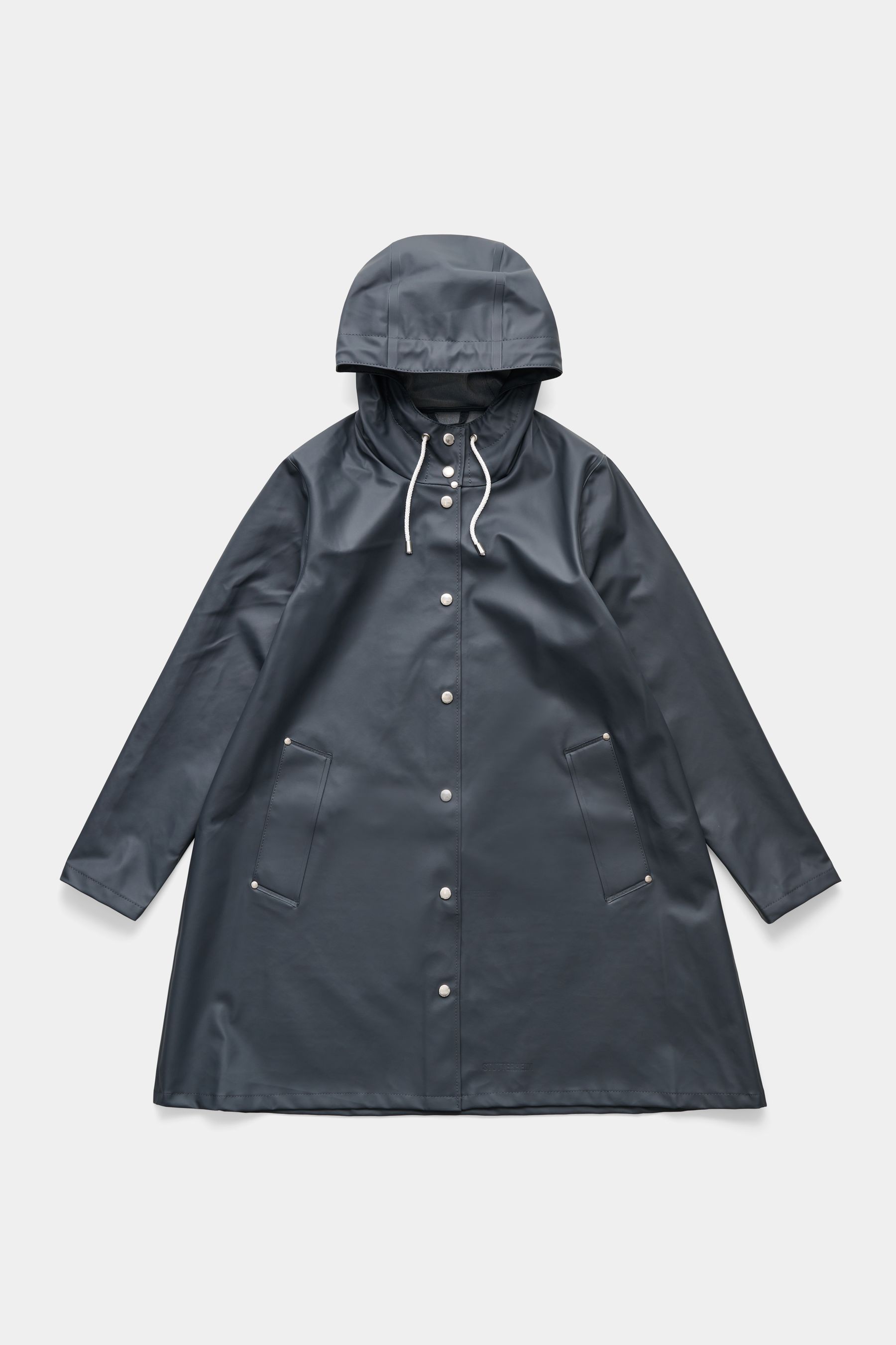 stutterheim mosebacke lightweight raincoat charcoal women jackets raincoats