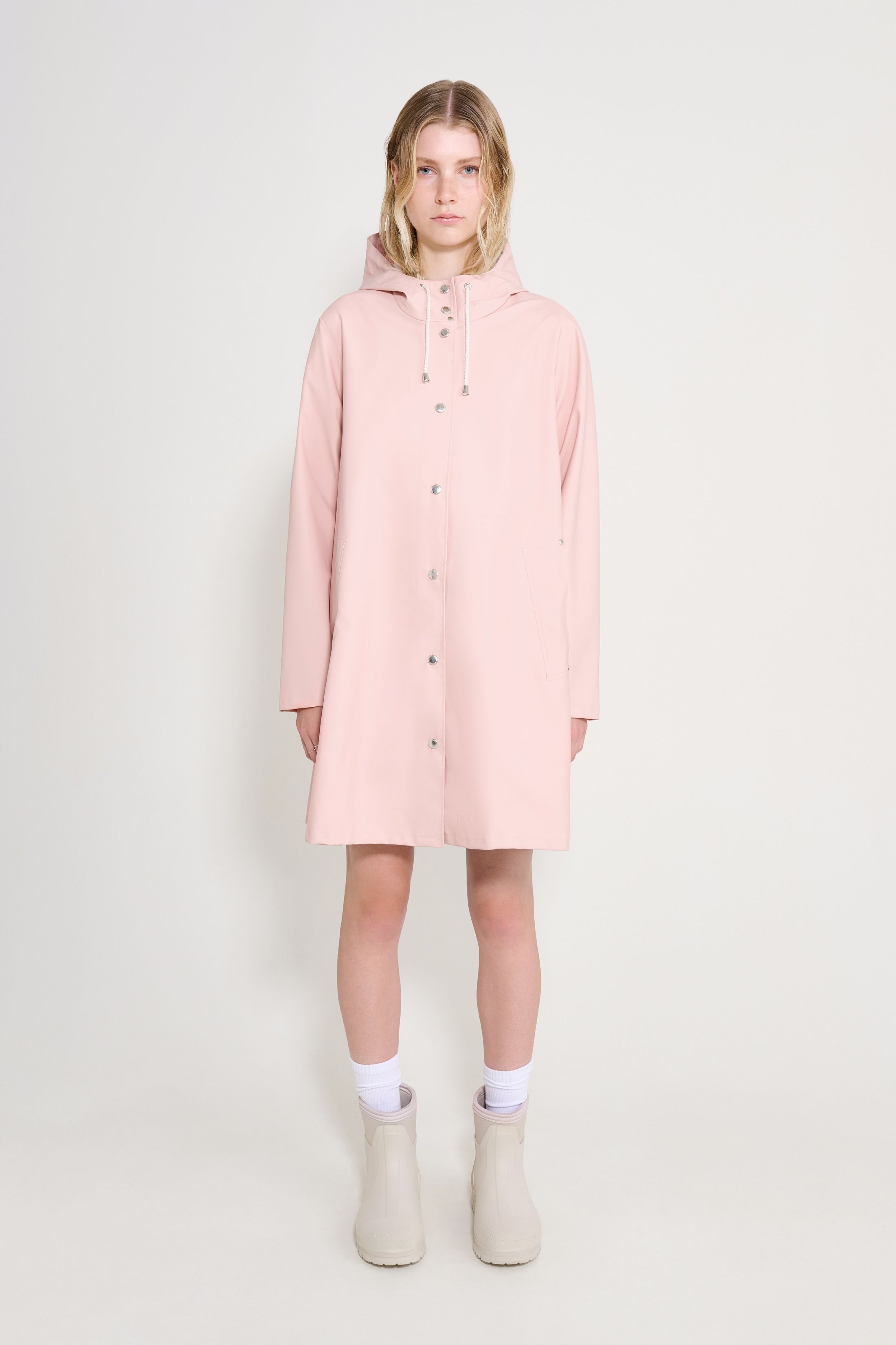 stutterheim mosebacke lightweight raincoat pale pink women jackets raincoats