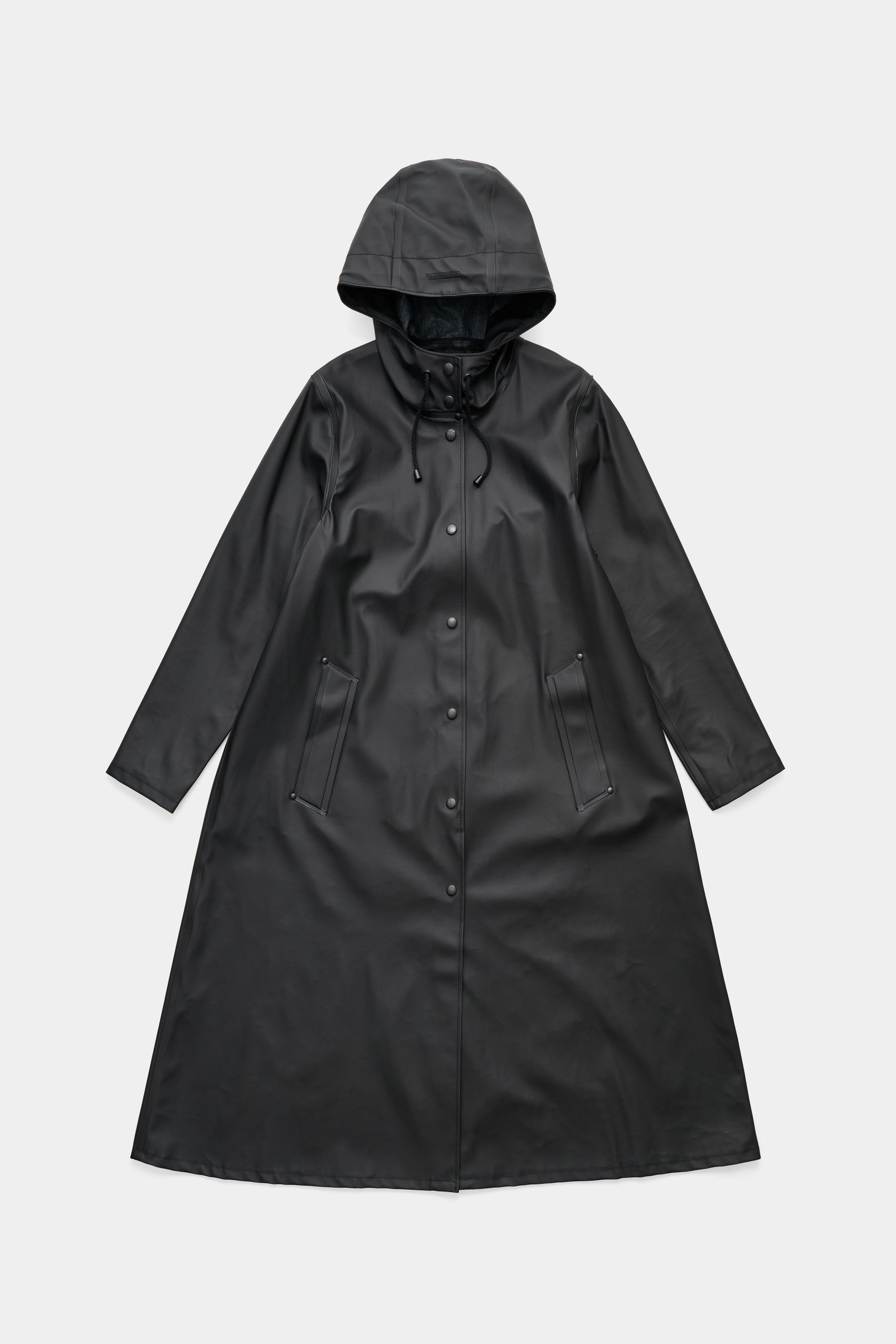 stutterheim mosebacke long raincoat black women jackets raincoats