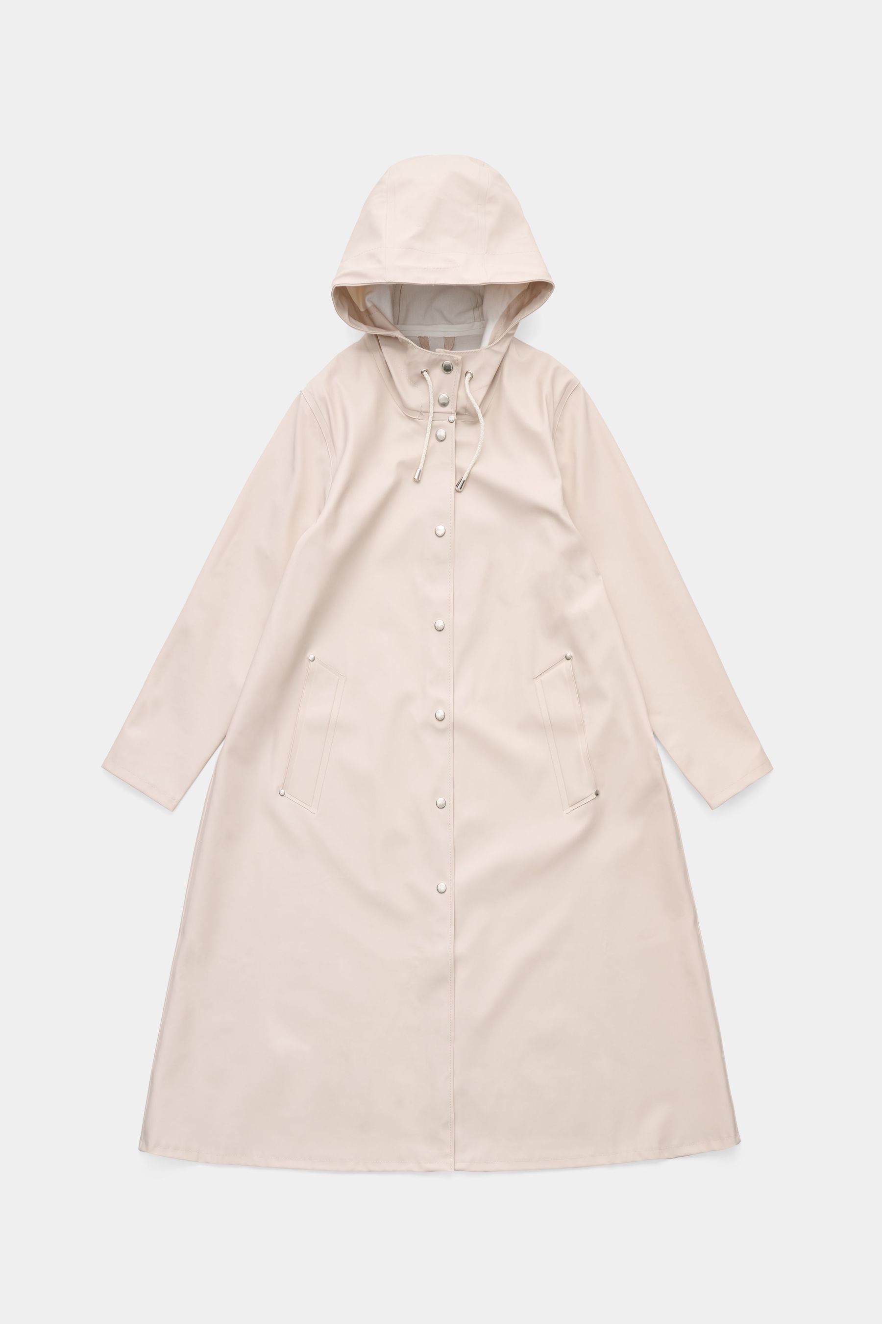 stutterheim mosebacke long raincoat light sand women jackets raincoats
