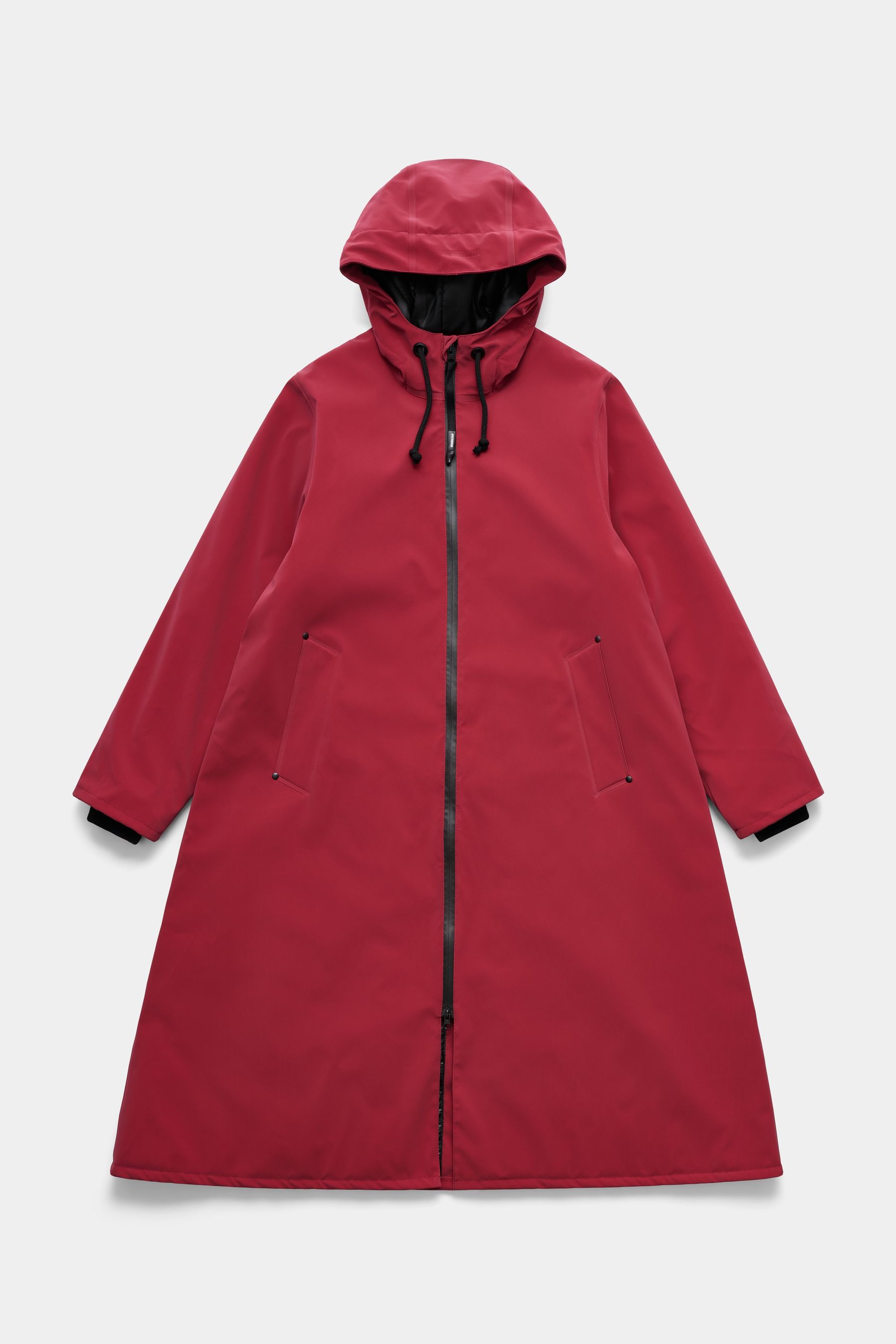 stutterheim mosebacke long winter coat burgundy women jackets winter-coats