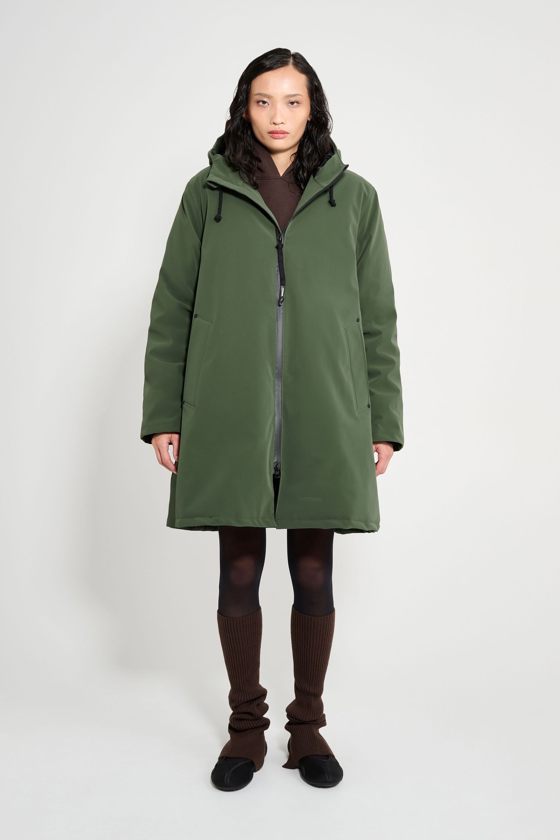 stutterheim mosebacke matte winter coat green women jackets winter-coats