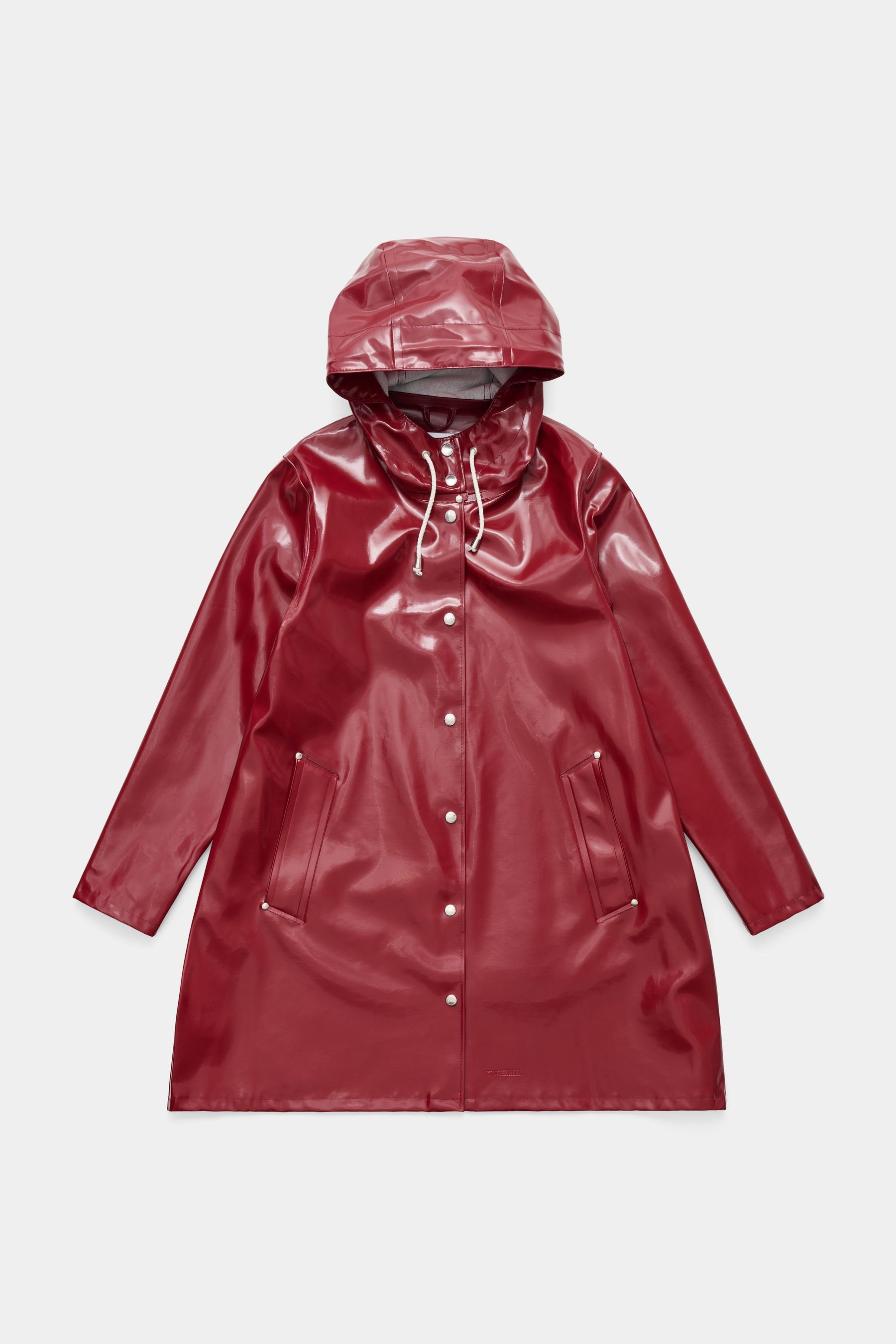 stutterheim mosebacke opal raincoat burgundy women jackets raincoats