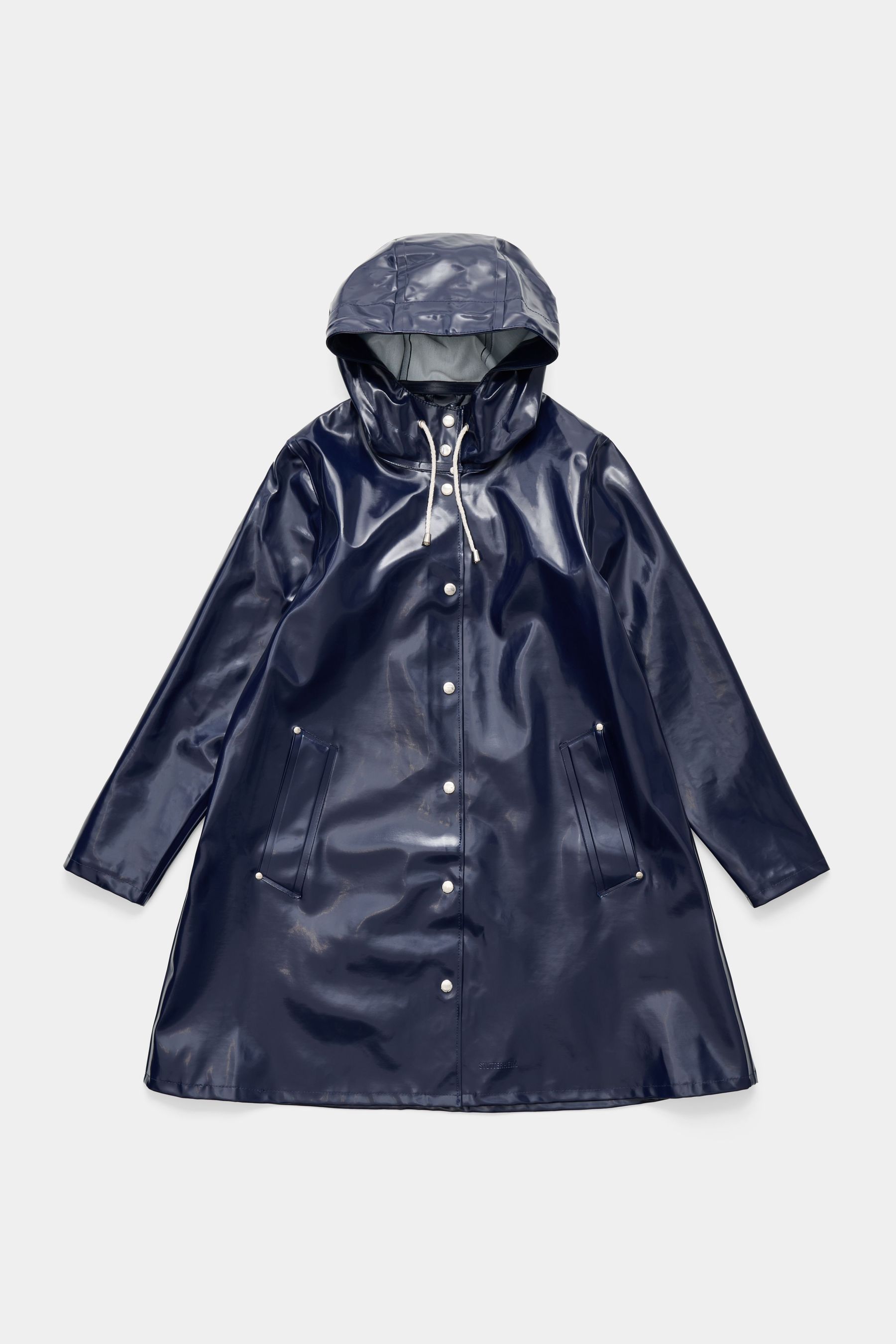 stutterheim mosebacke opal raincoat navy women jackets raincoats