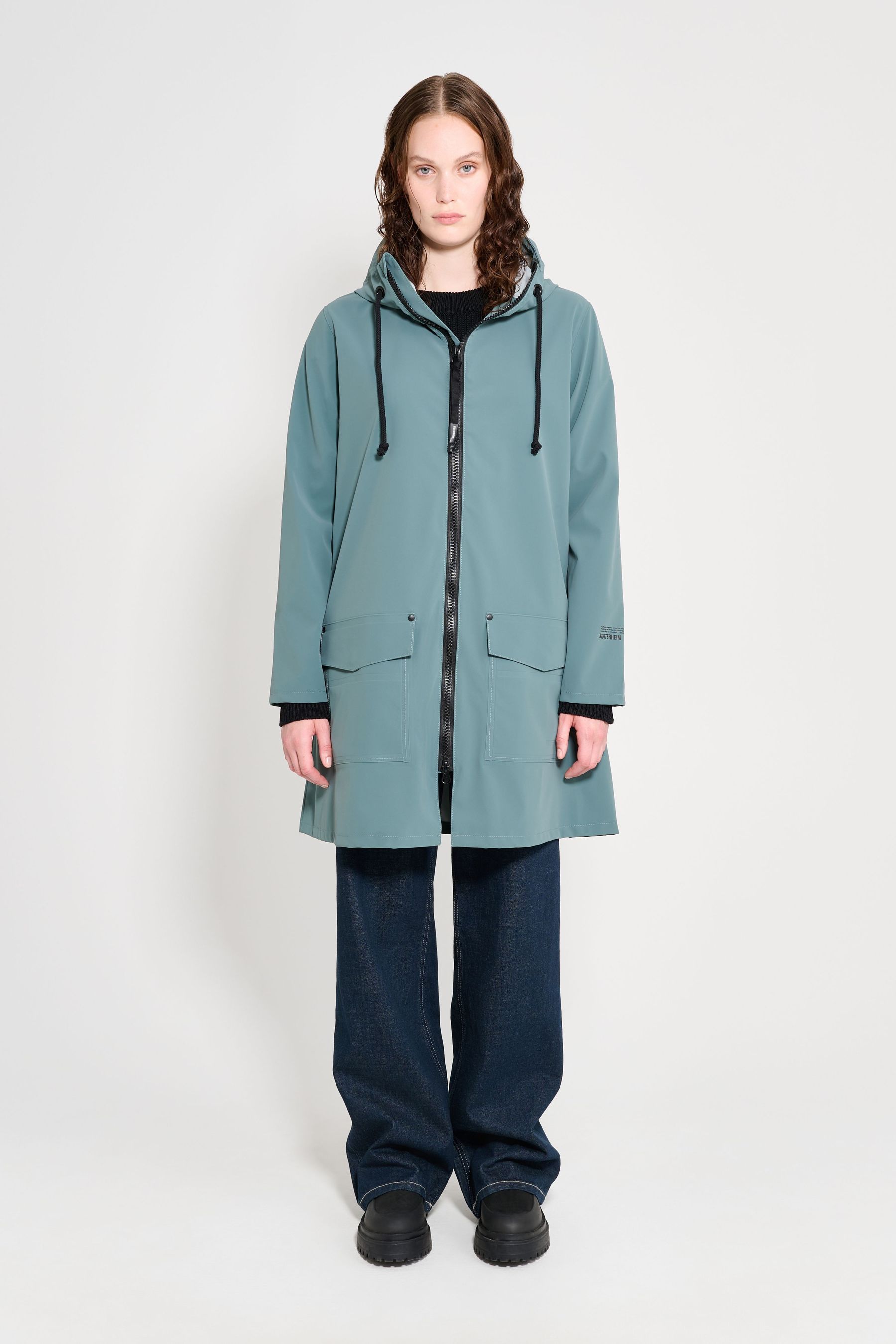 stutterheim mosebacke patch raincoat moon rock women jackets raincoats