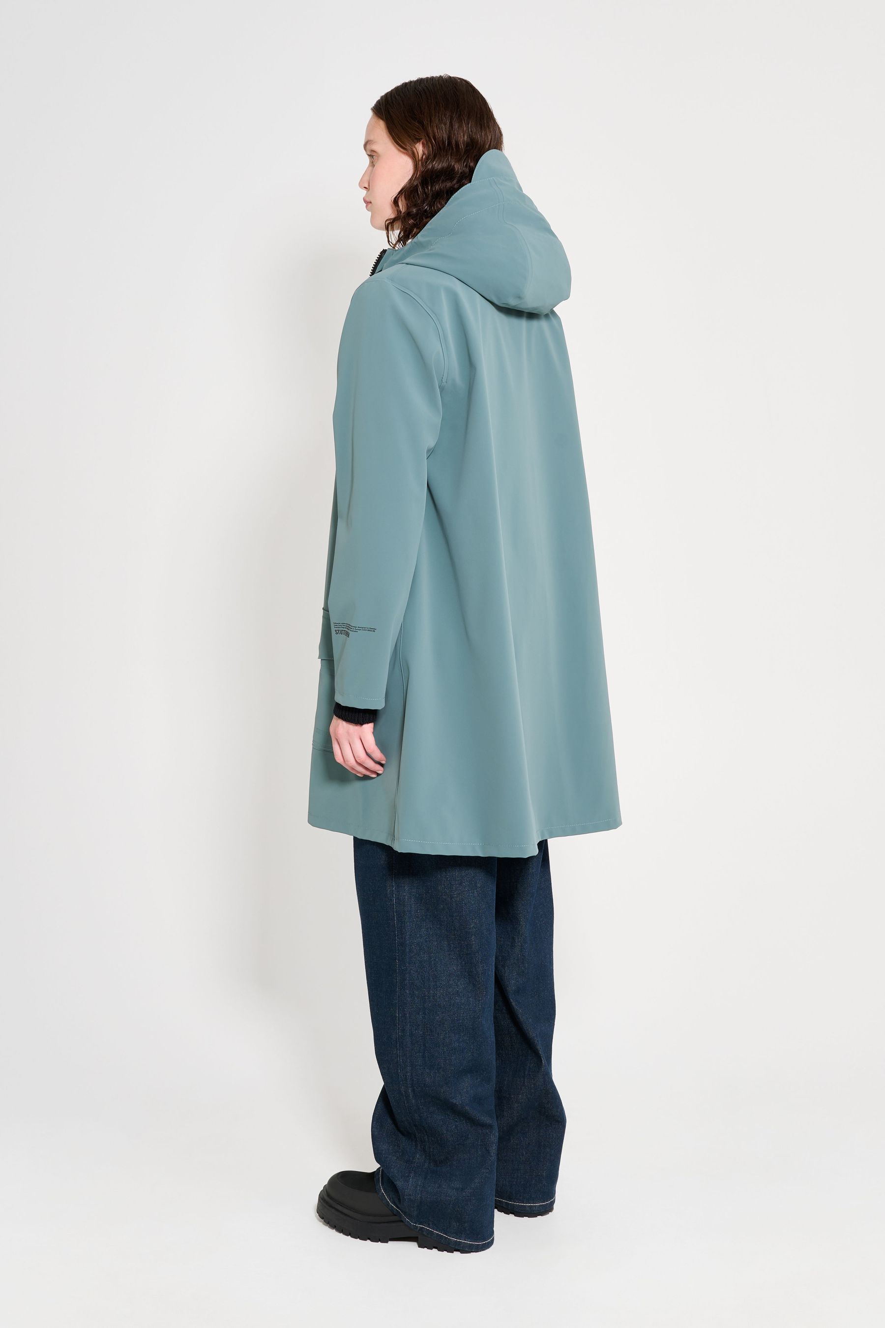 stutterheim mosebacke patch raincoat moon rock women jackets raincoats
