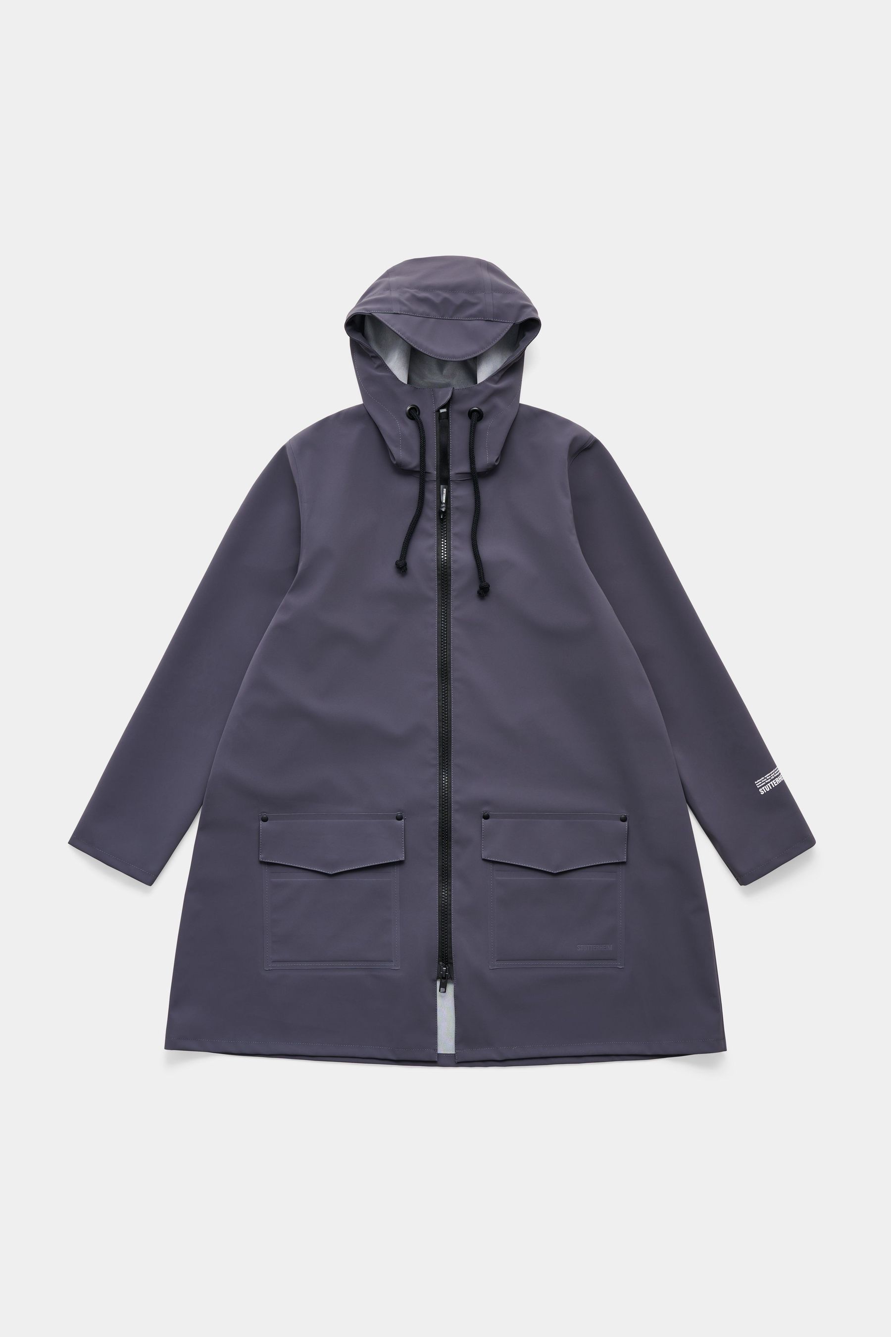 stutterheim mosebacke patch raincoat mystic blue women jackets raincoats