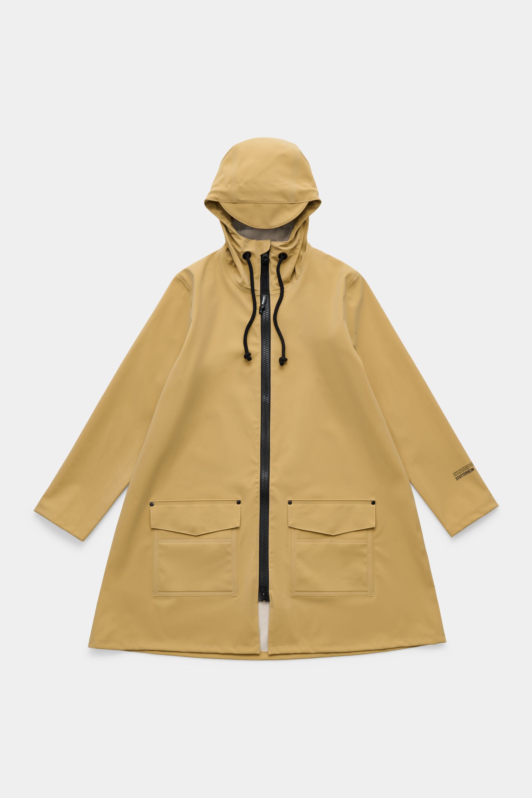 stutterheim mosebacke patch raincoat sand women jackets raincoats