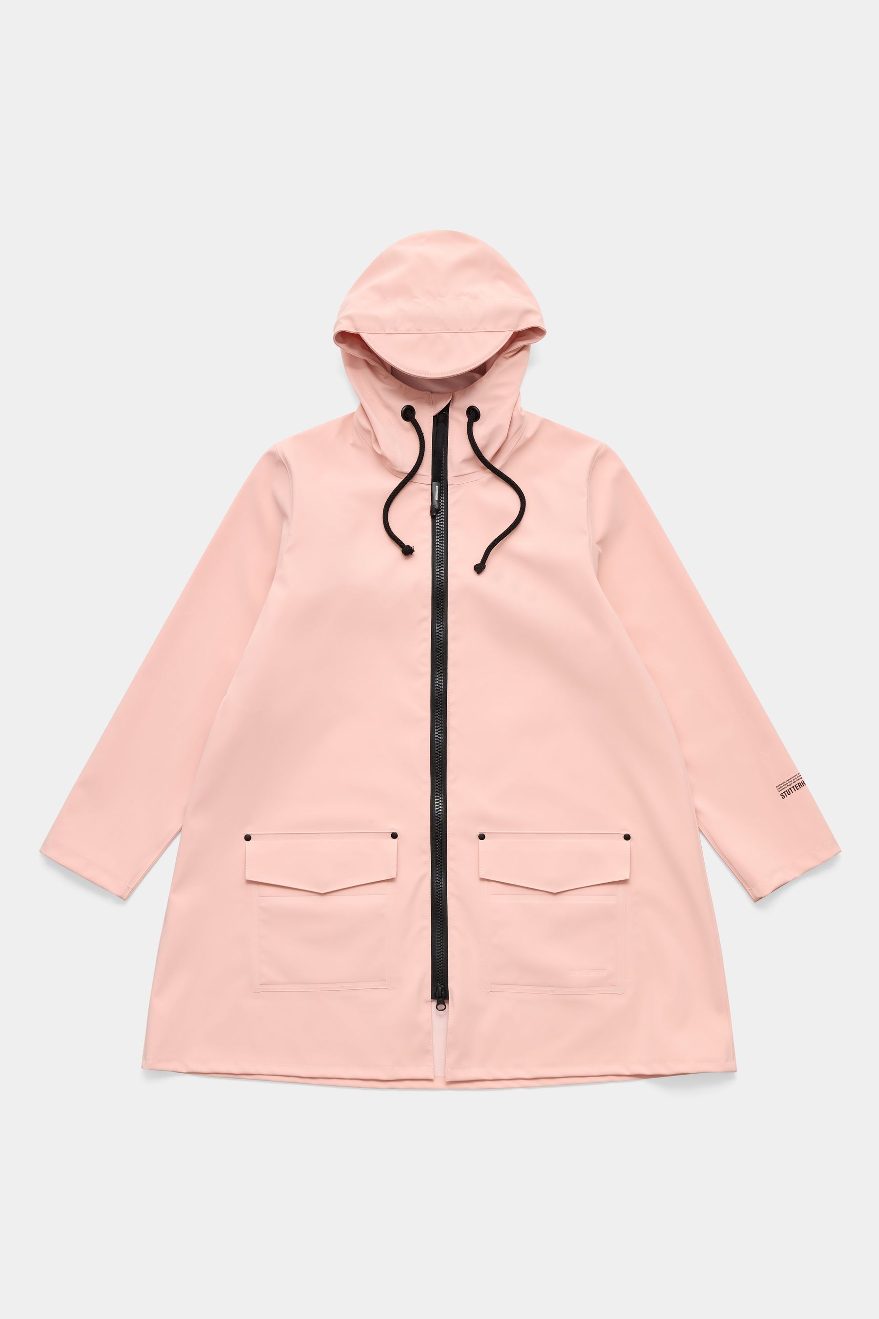 stutterheim mosebacke patch raincoat pale pink women jackets raincoats