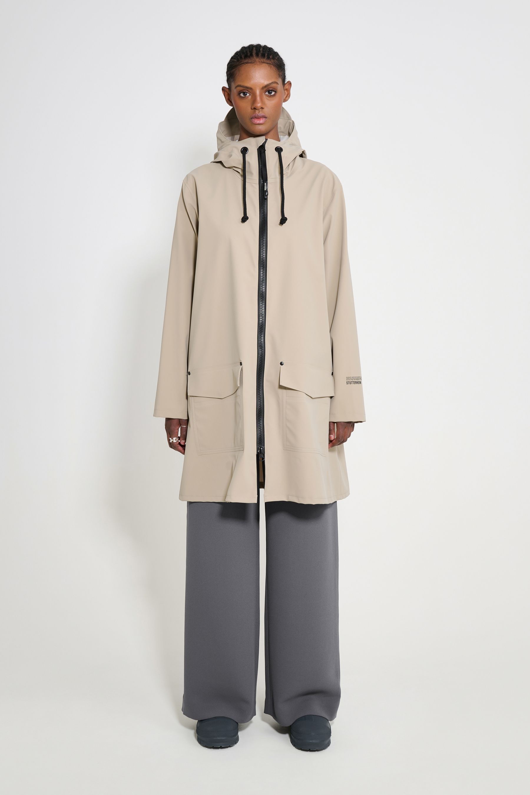 stutterheim mosebacke patch raincoat potato women jackets raincoats