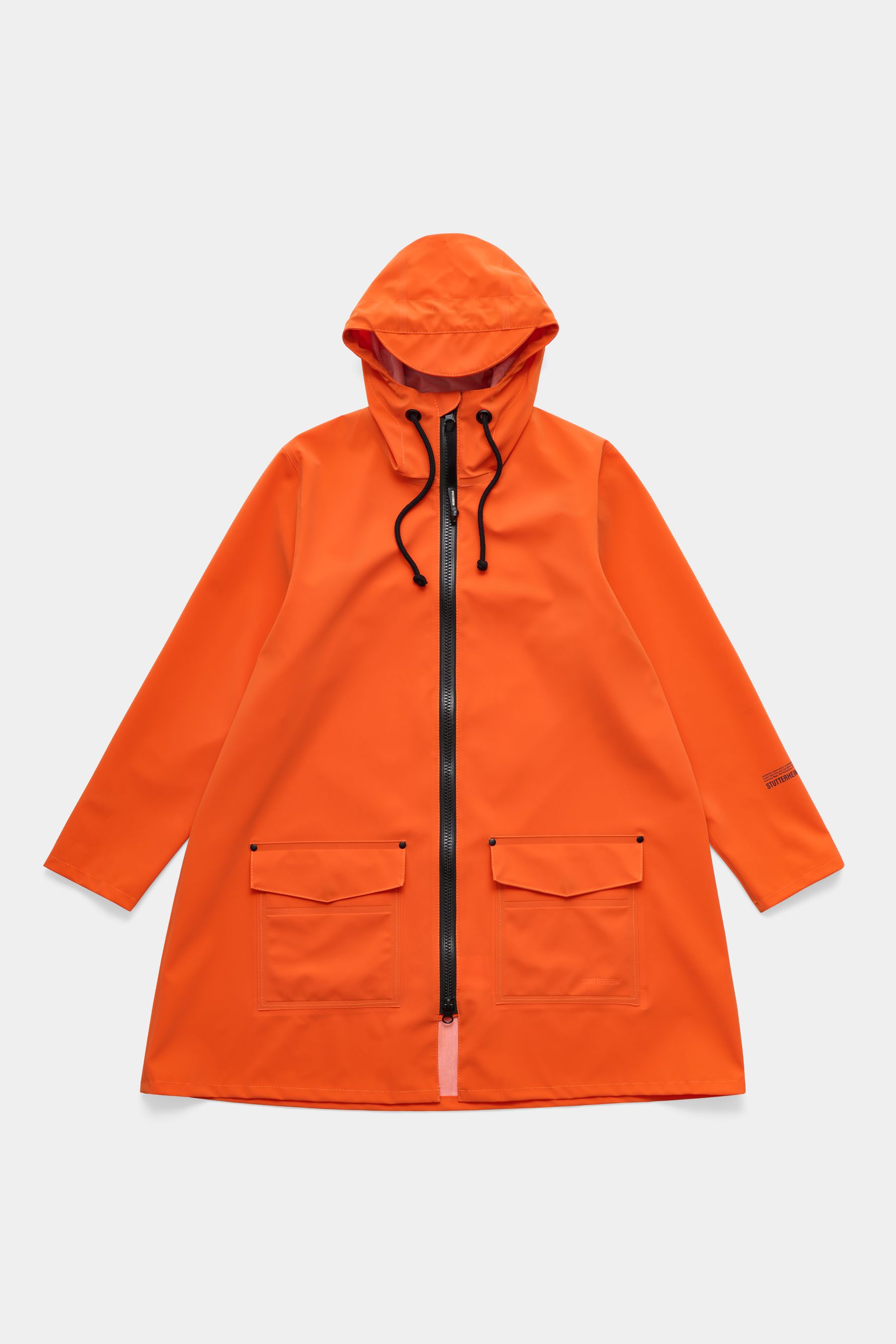 stutterheim mosebacke patch raincoat pumpkin women jackets raincoats