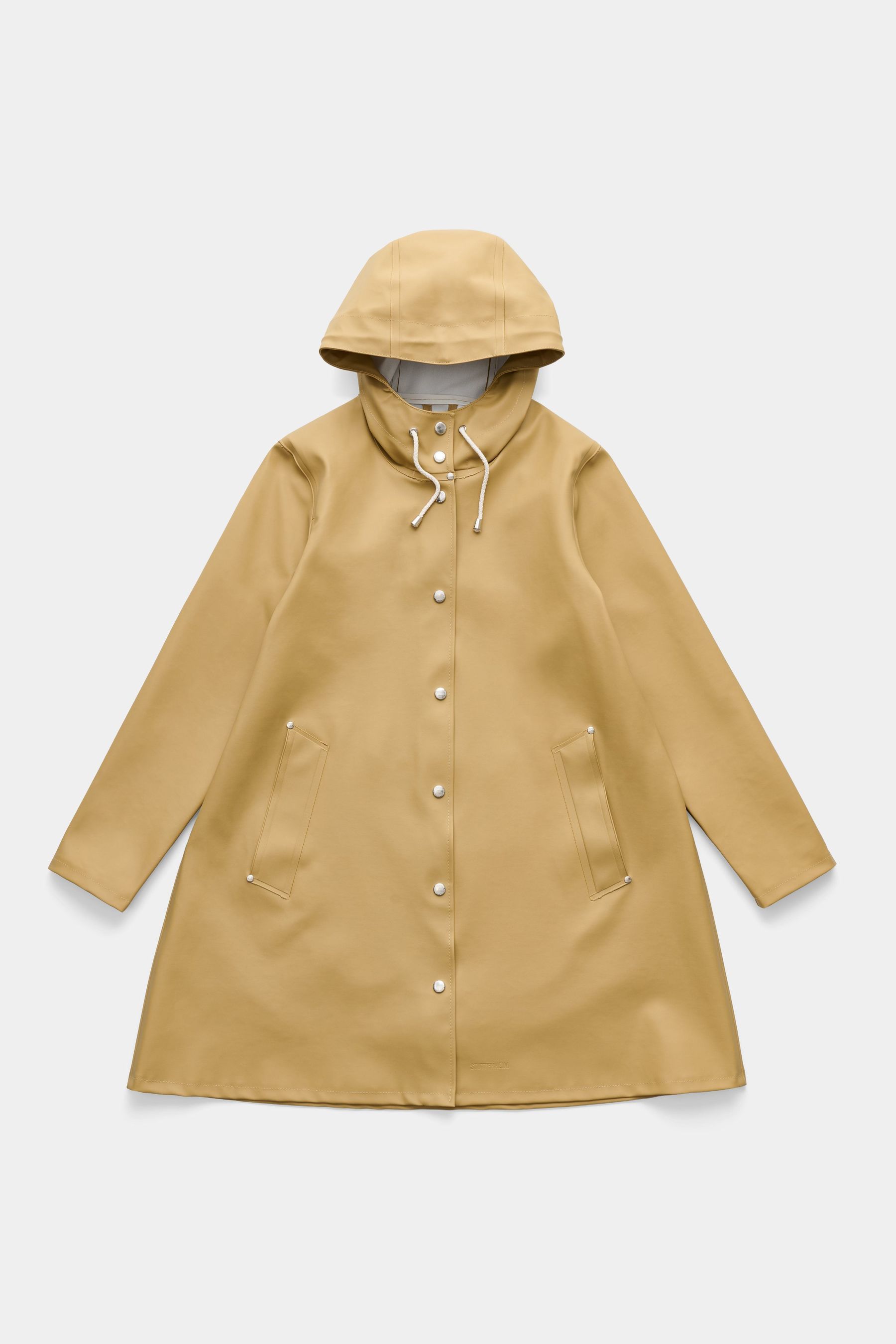 stutterheim mosebacke original a-line raincoat sand women jackets raincoats