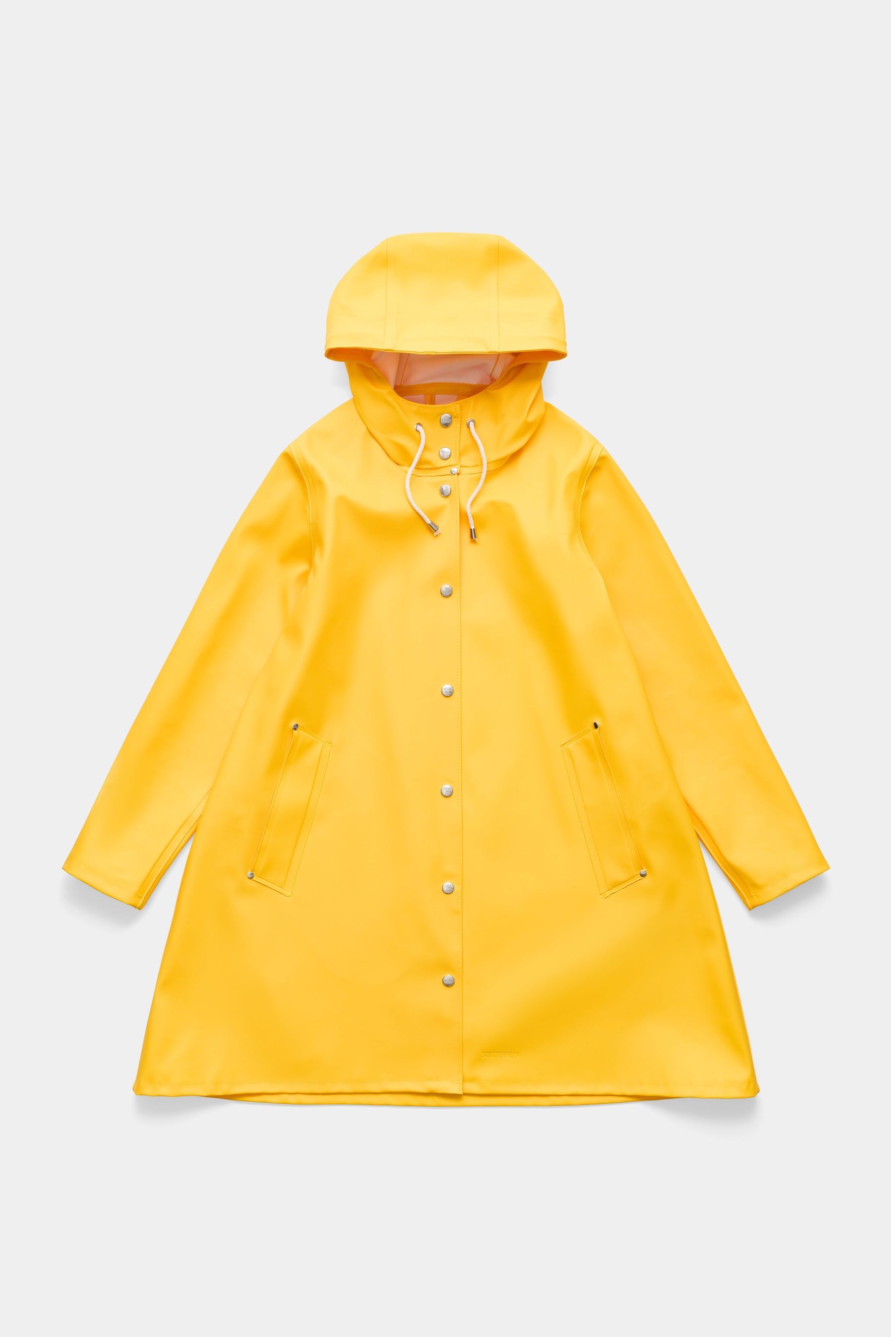 stutterheim mosebacke original a-line raincoat yellow women jackets
