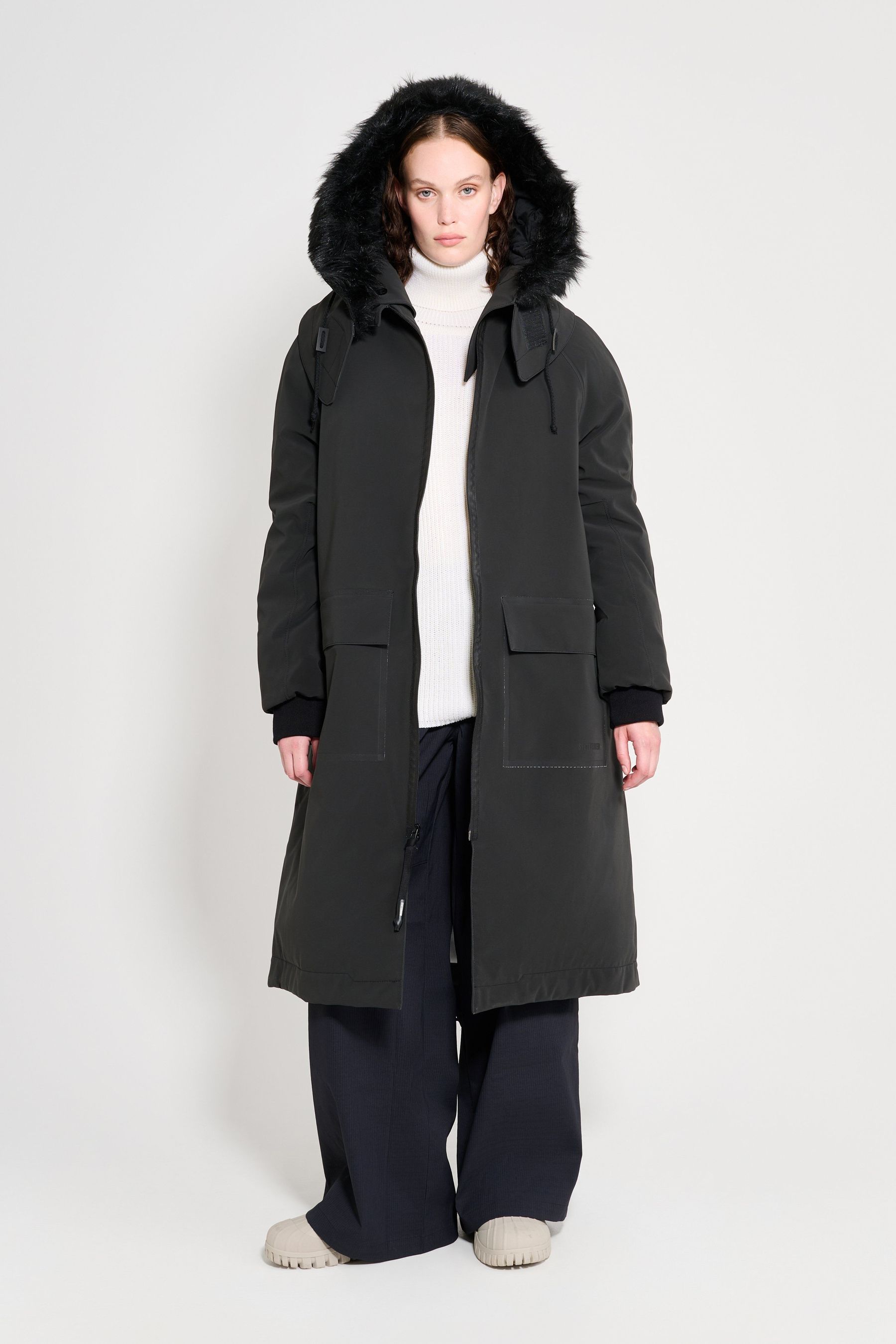stutterheim pajala parka black mid-season-sale