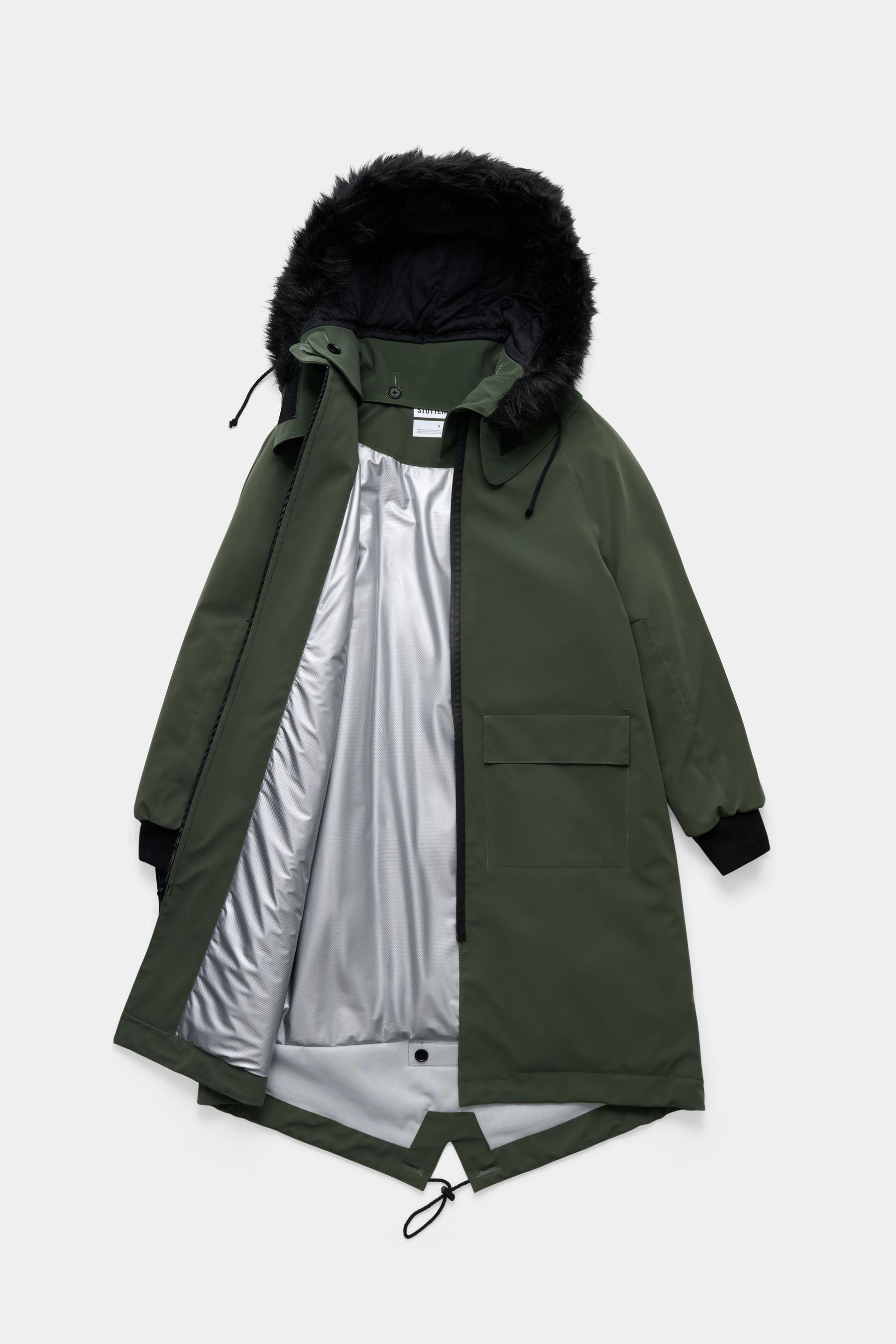 stutterheim pajala parka green women jackets winter-coats